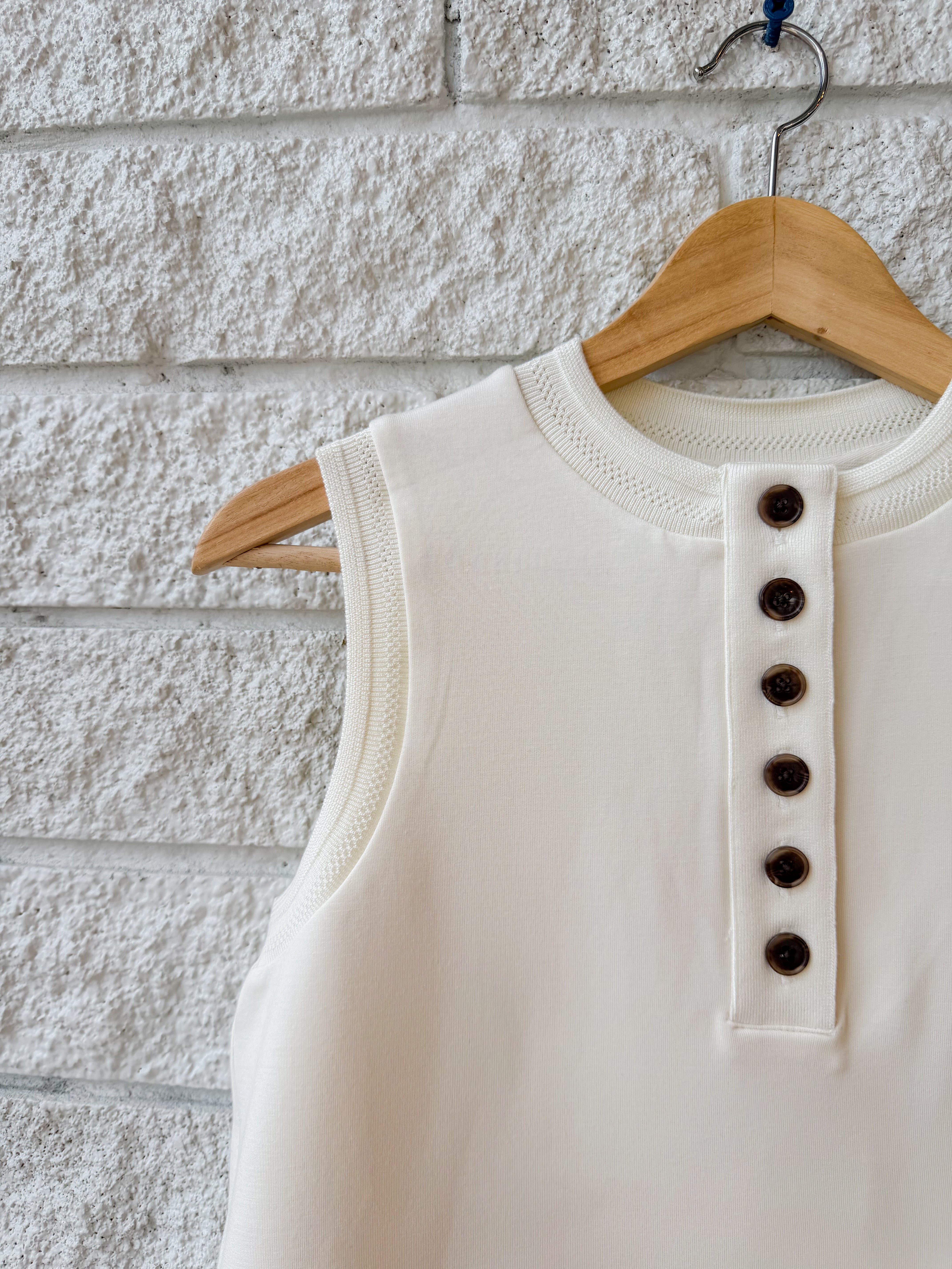 Marla Button Placket Tank