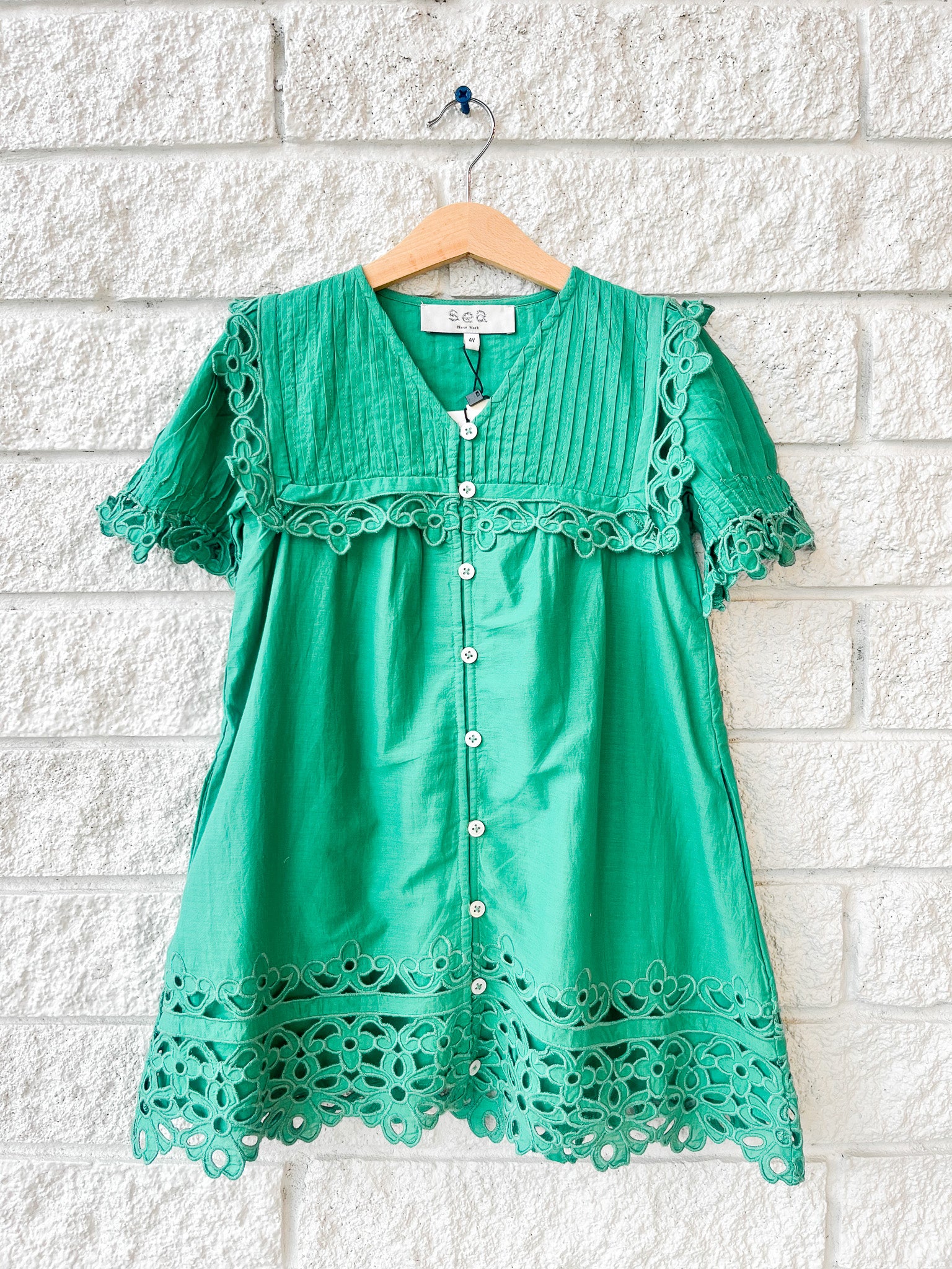 Leila Eyelet Kids Dress