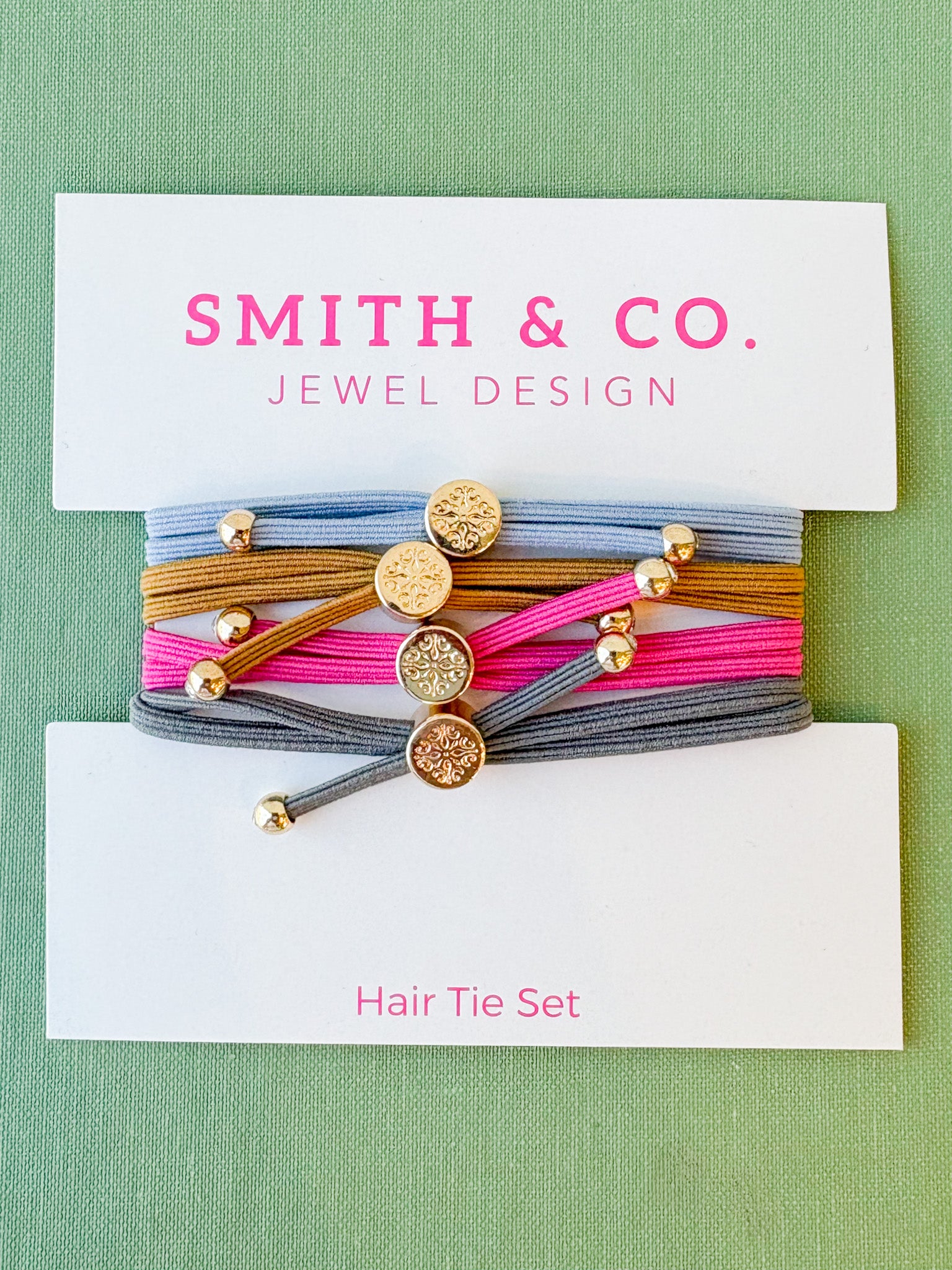 Skinny Hair Tie Set - Peacock