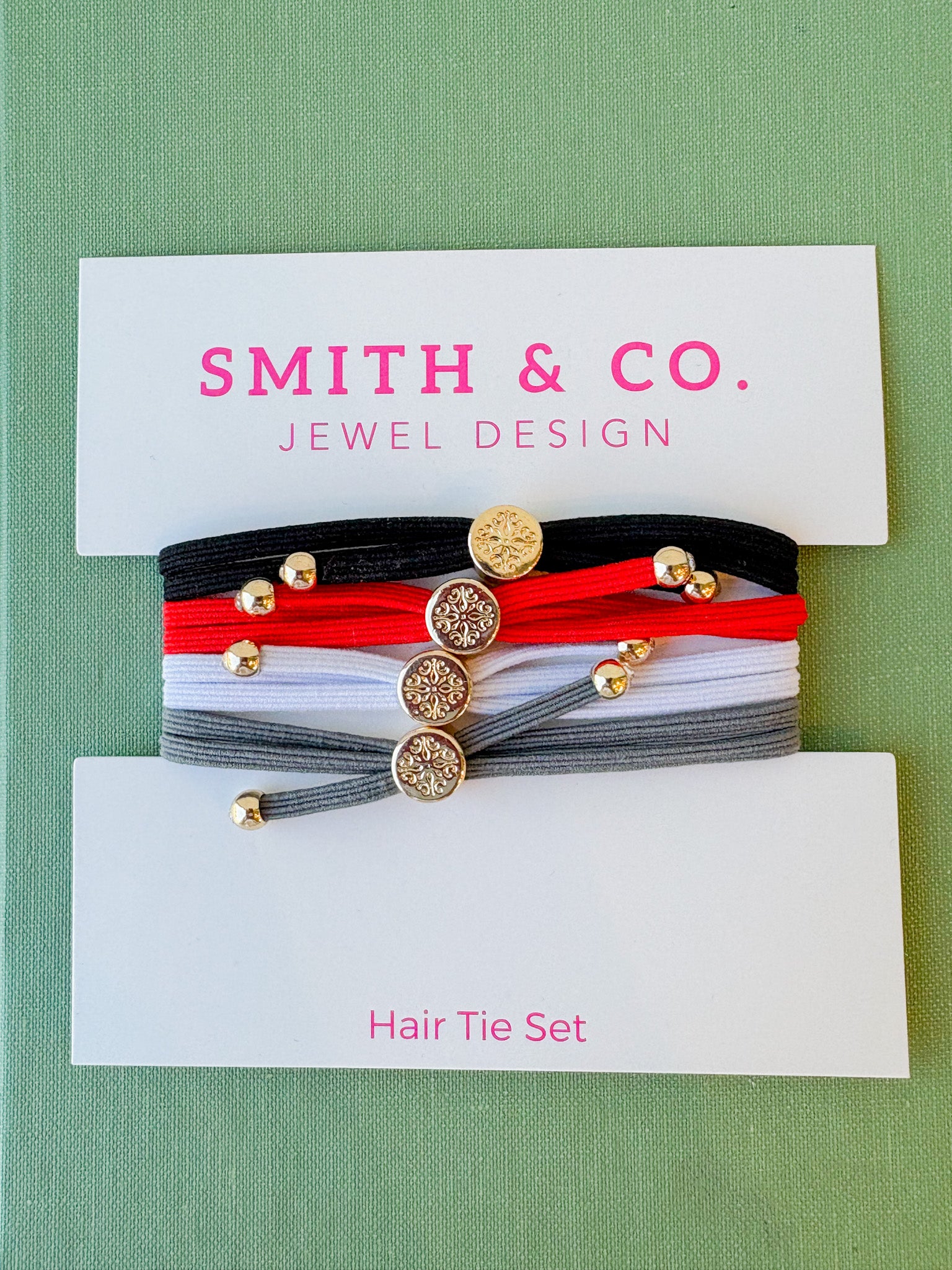 Skinny Hair Tie Set - Red