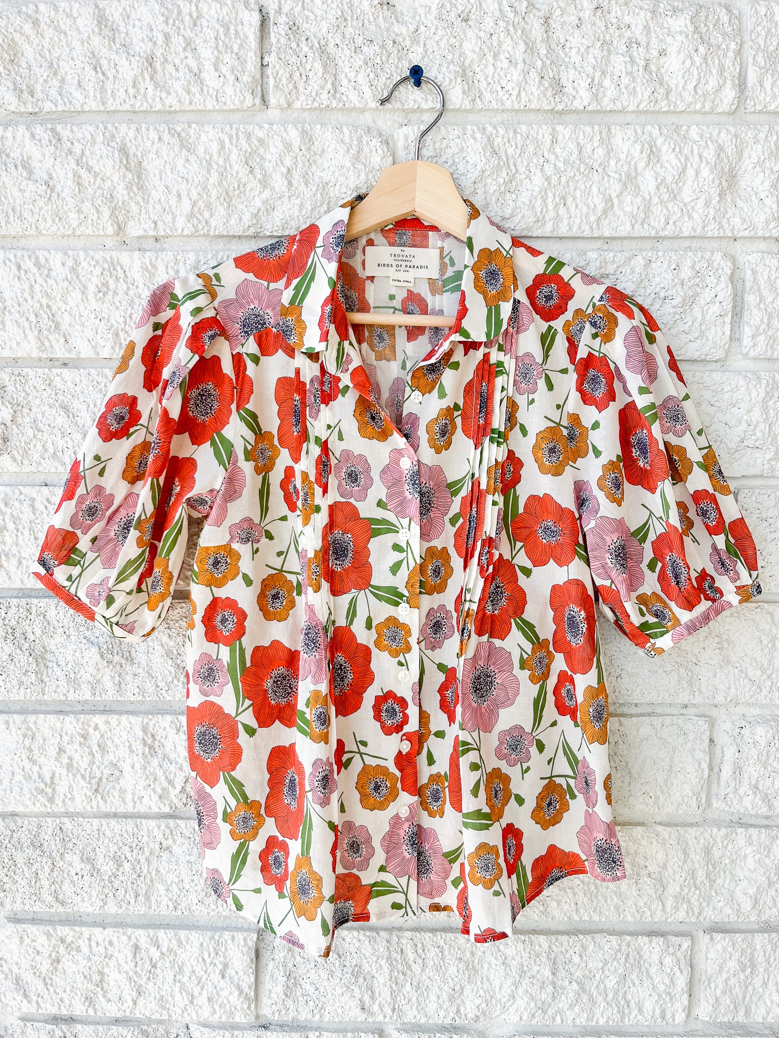 Nadine Blouse in Poppy Costa