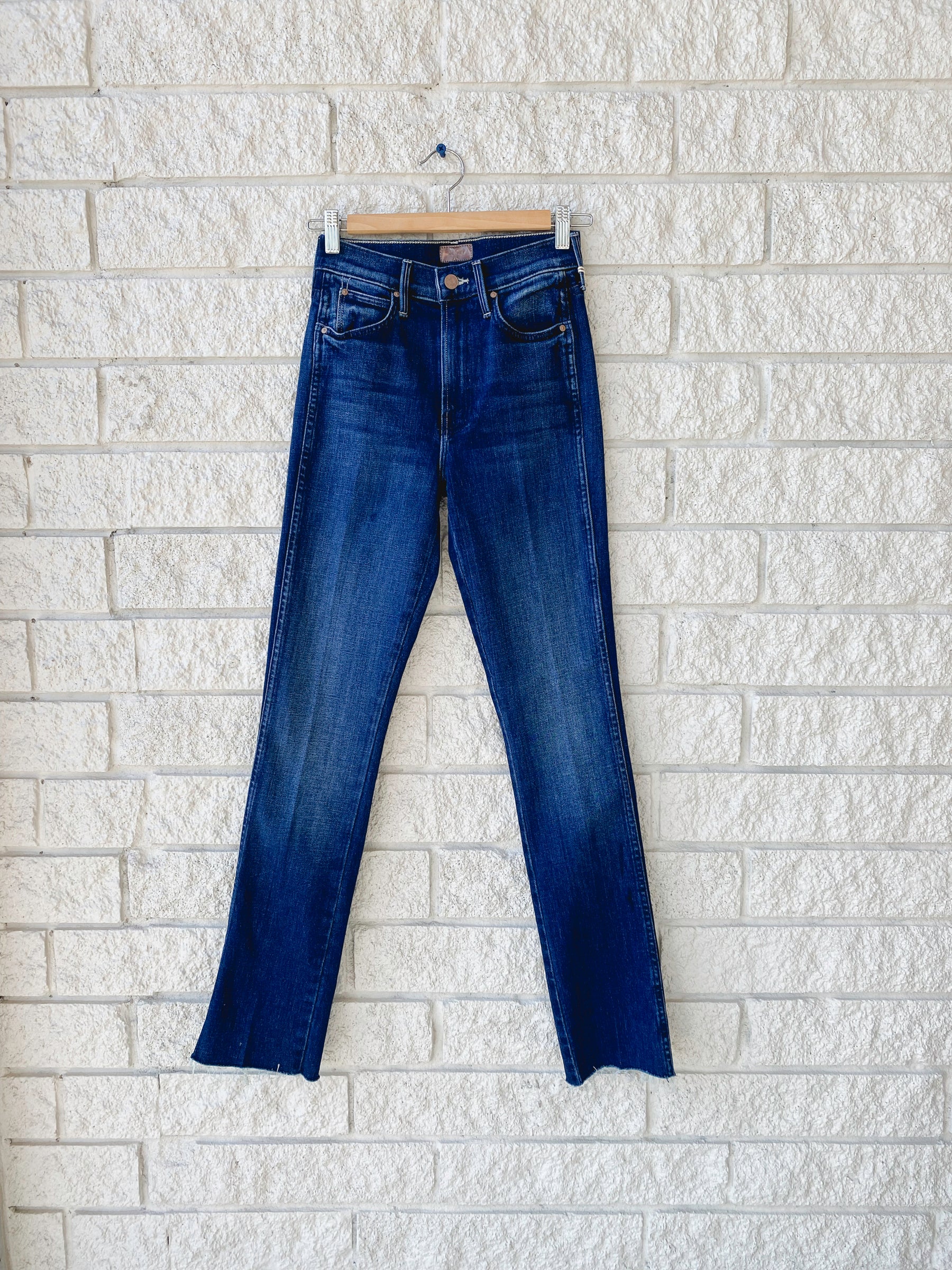 High Waisted Rascal Slice Sneak Fray Jean