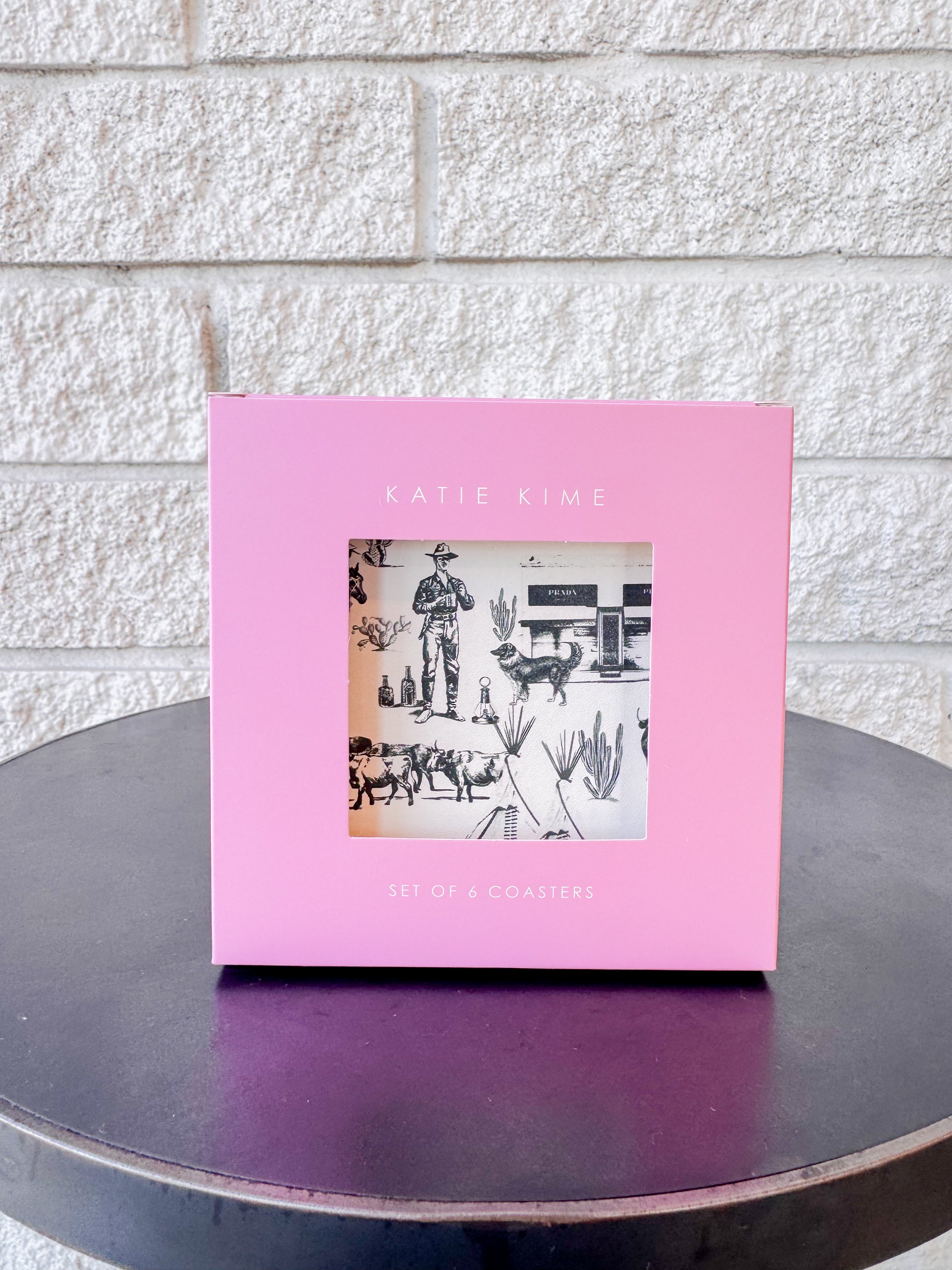 Marfa Toile Coaster Set