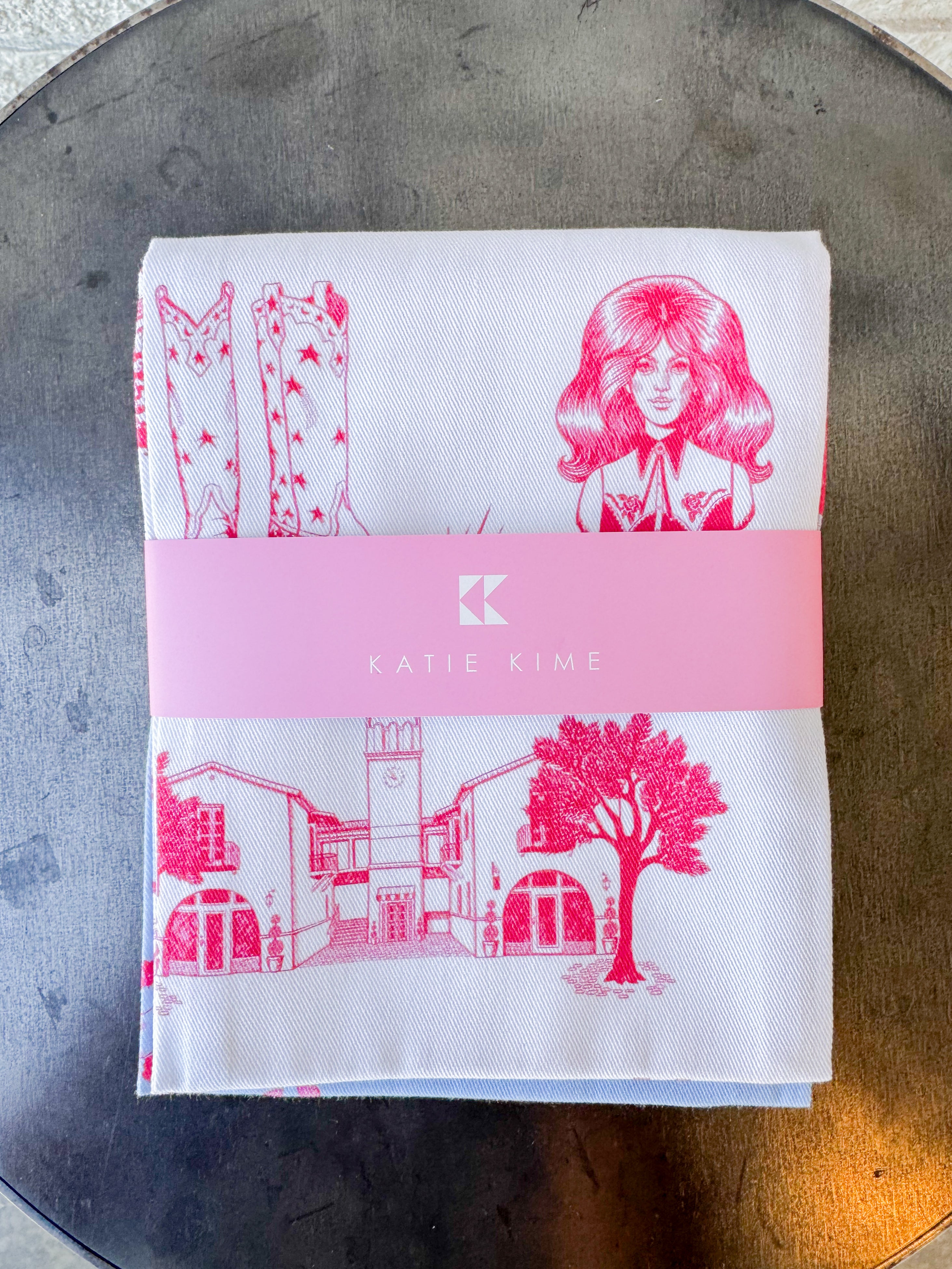 Dallas Toile Tea Towel Set