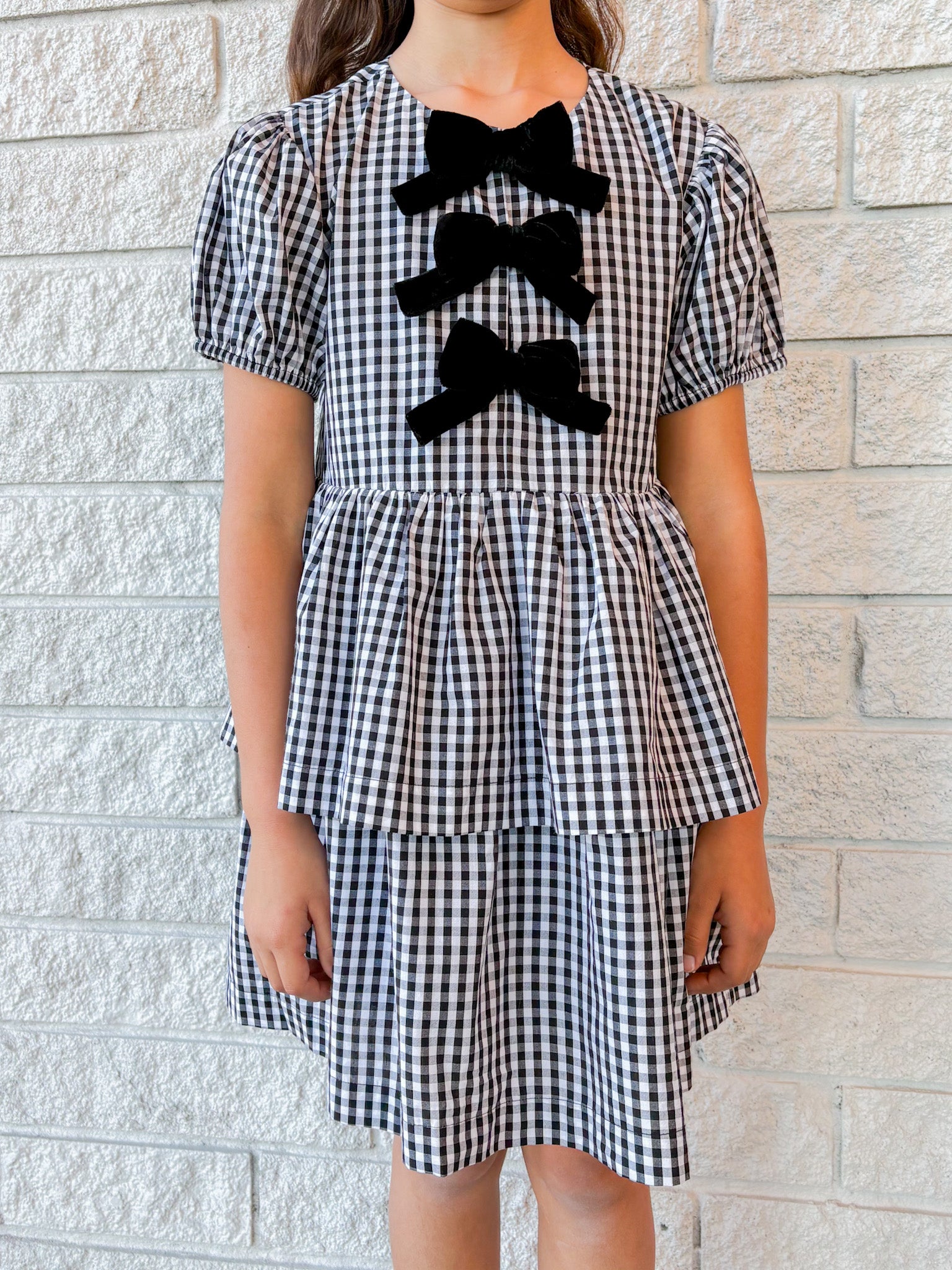 Isadora Solid Puffy SLV Dress