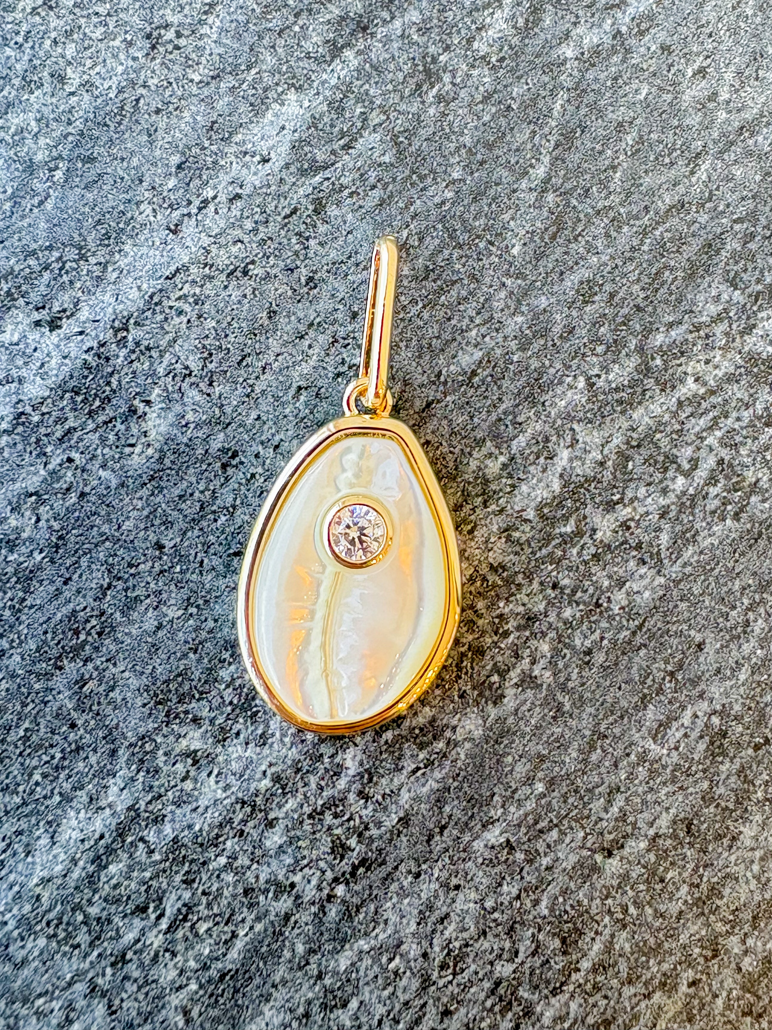 Cowrie Mother Of Pearl Charm