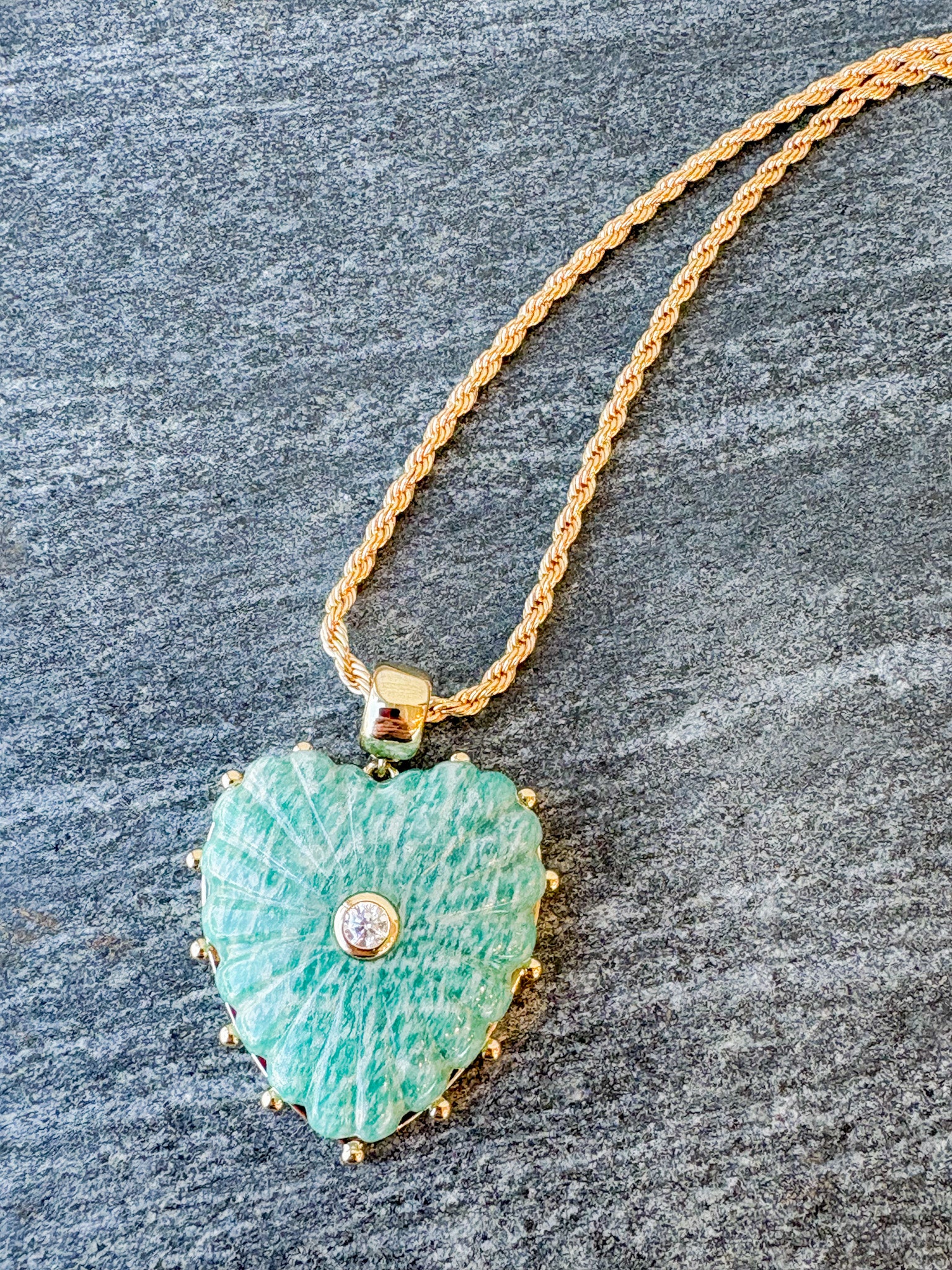 Malene Amazonite Rope Necklace