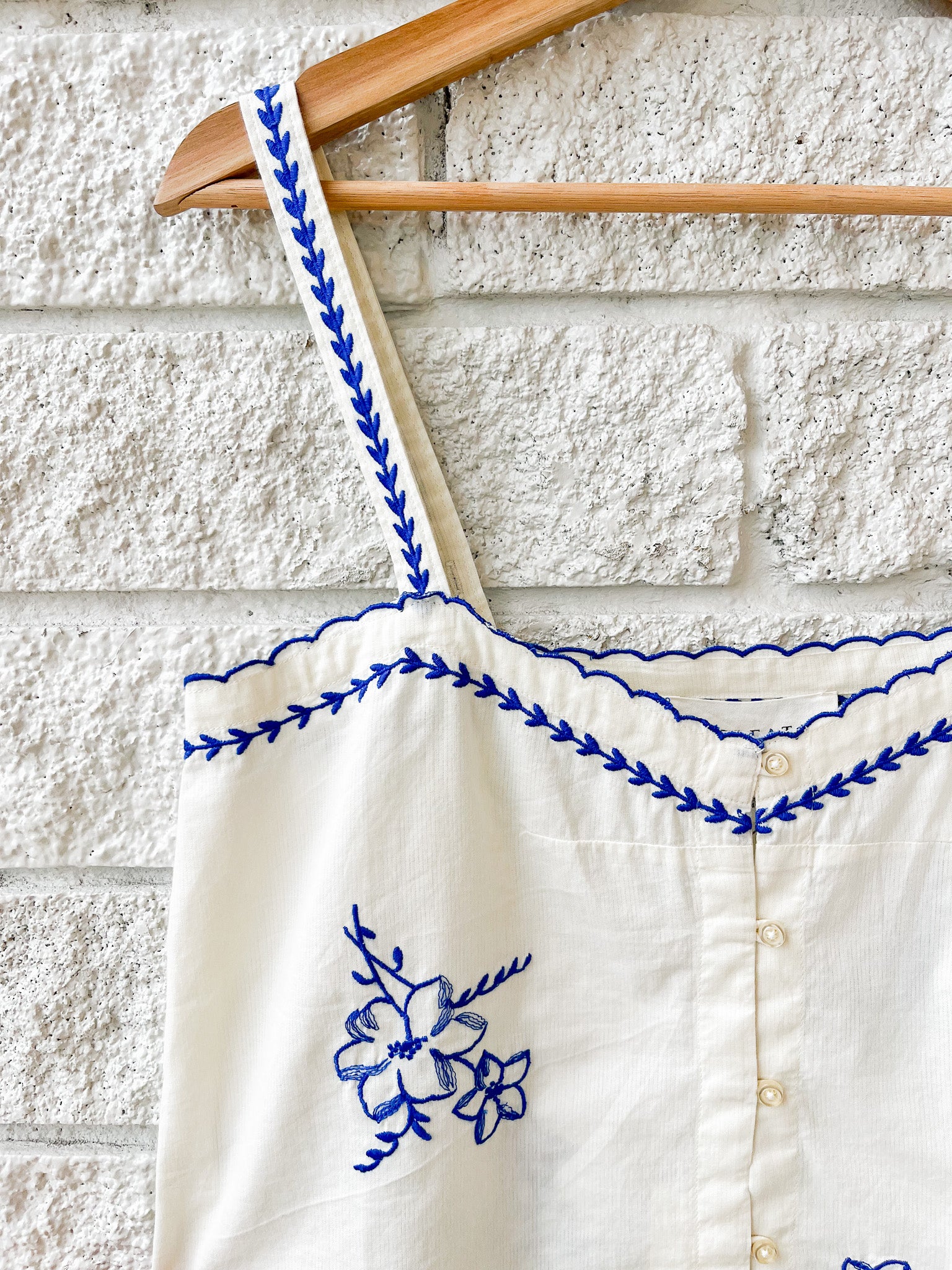 The Weekend Tank with Hanky Embroidery