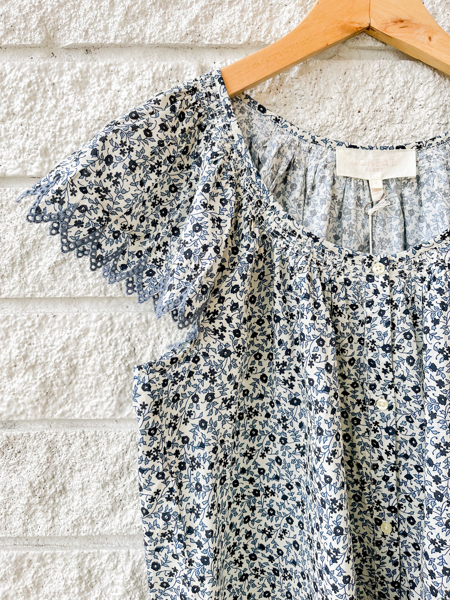 The Flutter Sleeve Eyelet Top