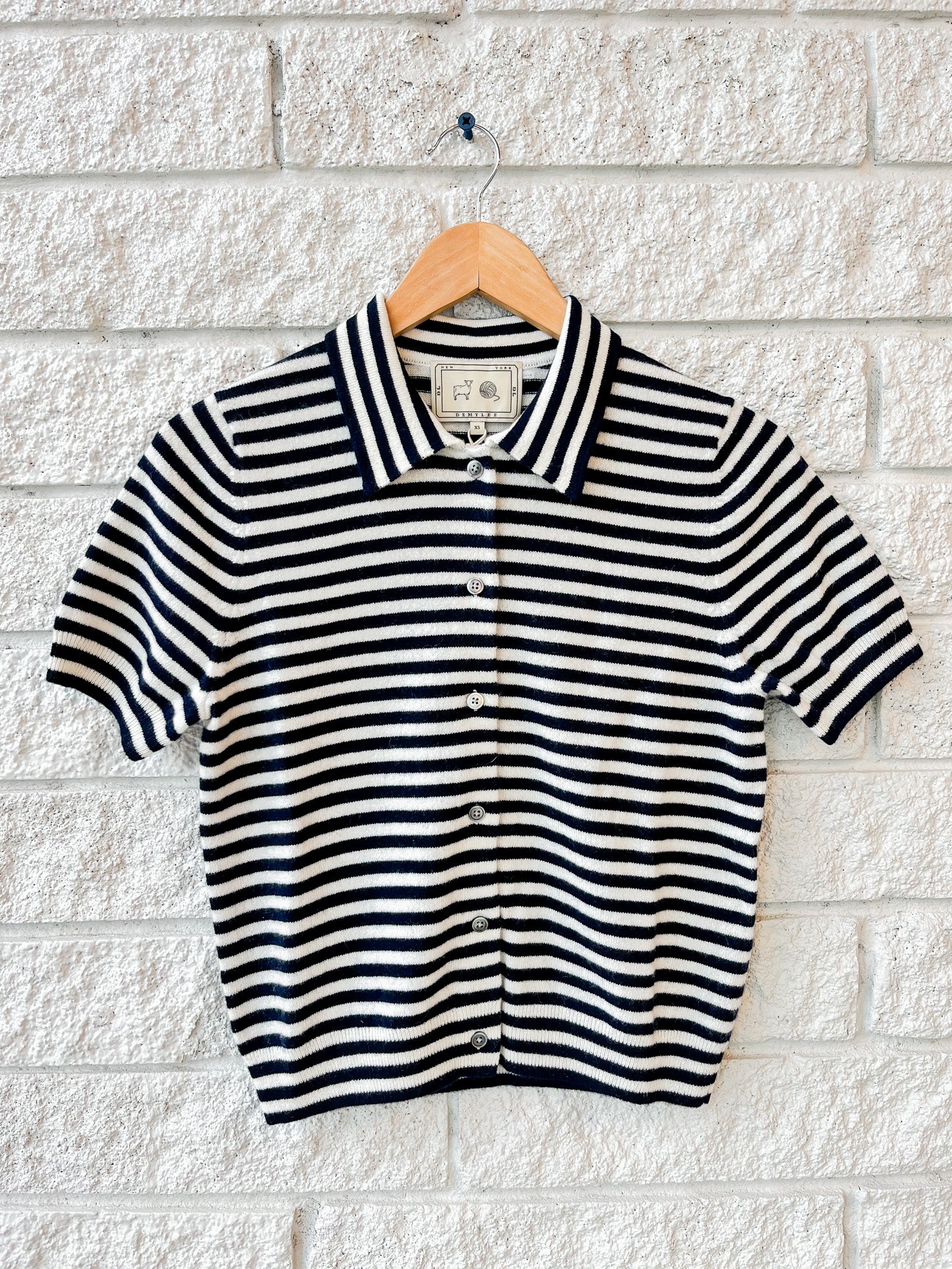 Leslie Stripe Cashmere Cardigan