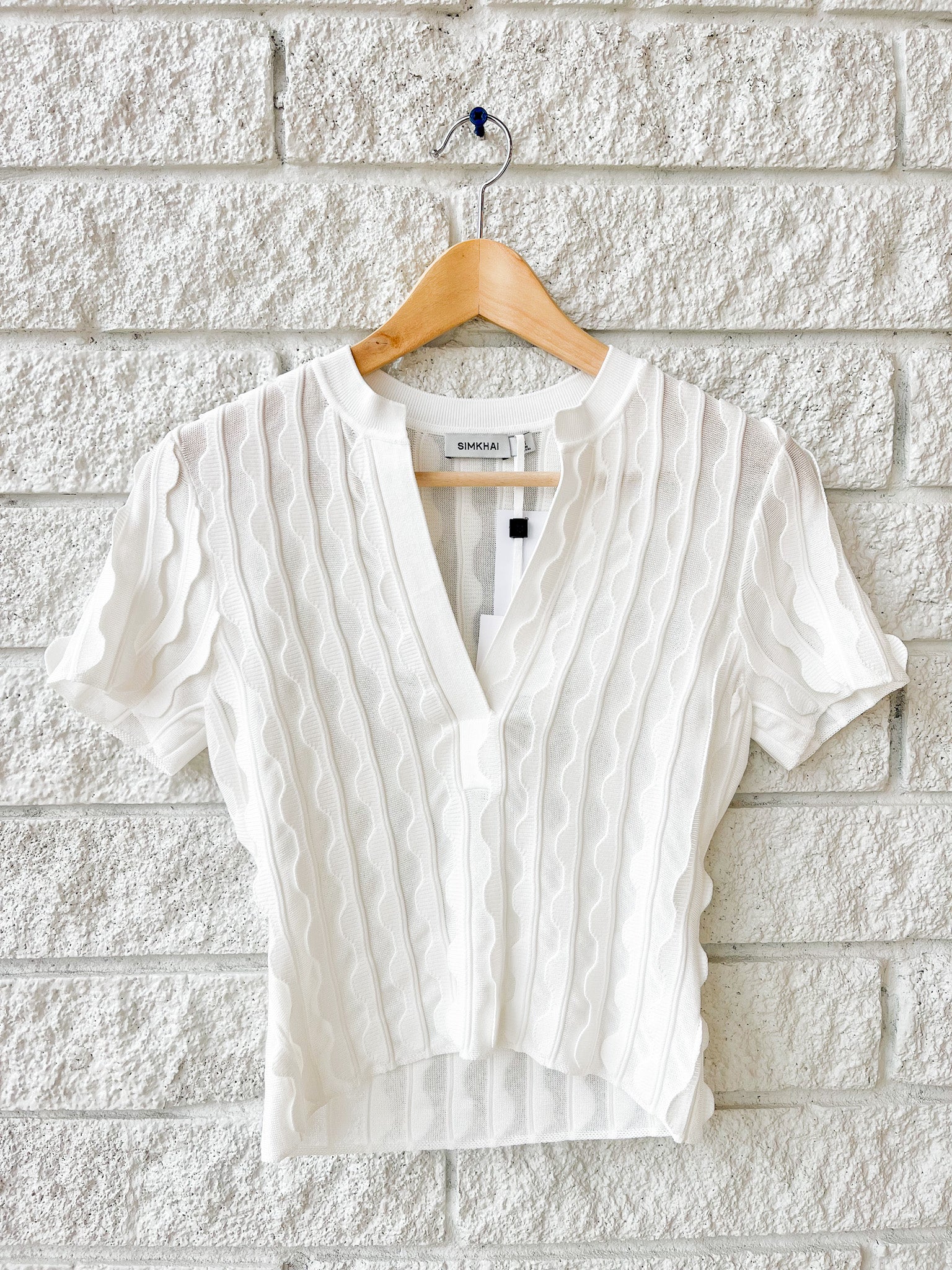 Mallorie Scalloped Knit Polo