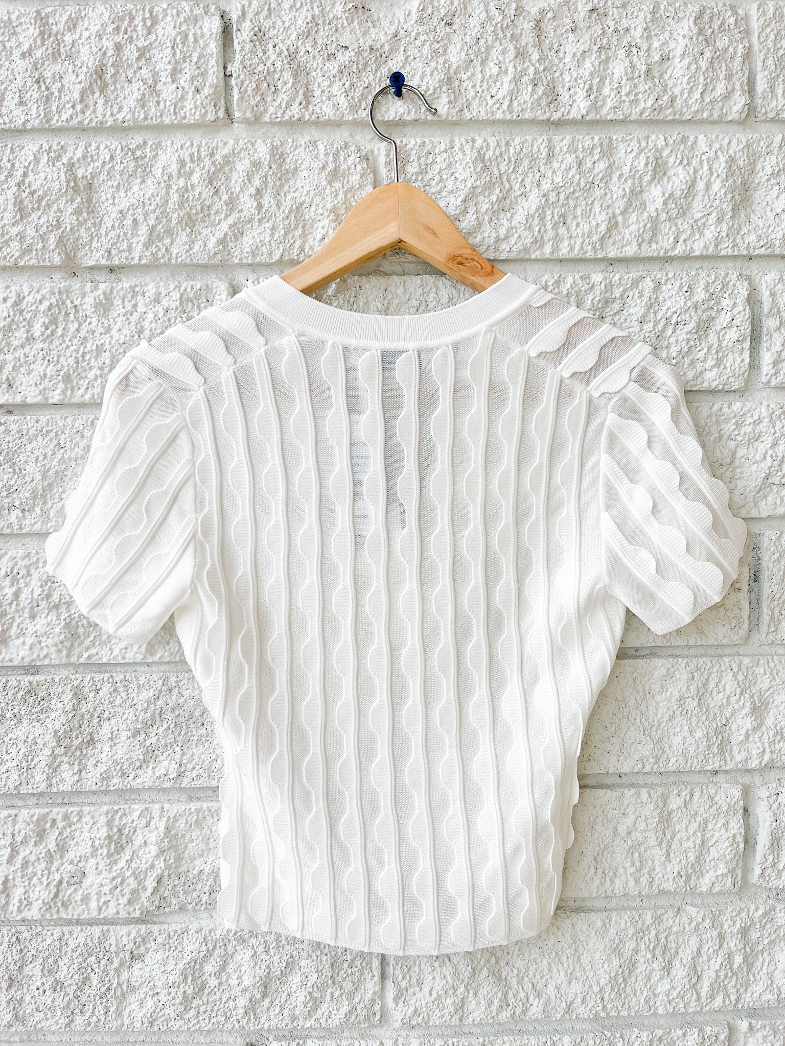 Mallorie Scalloped Knit Polo