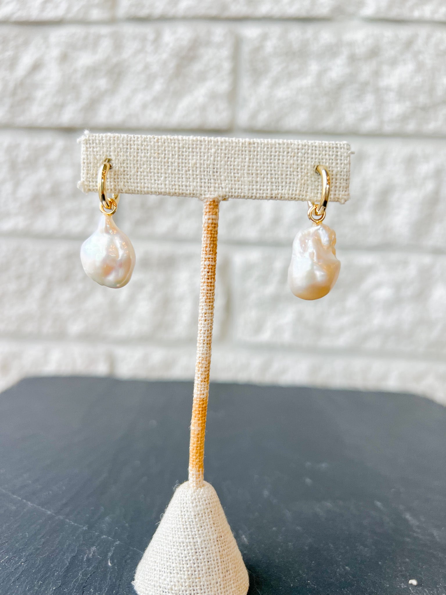 Talia Pearl Hoop Earrings