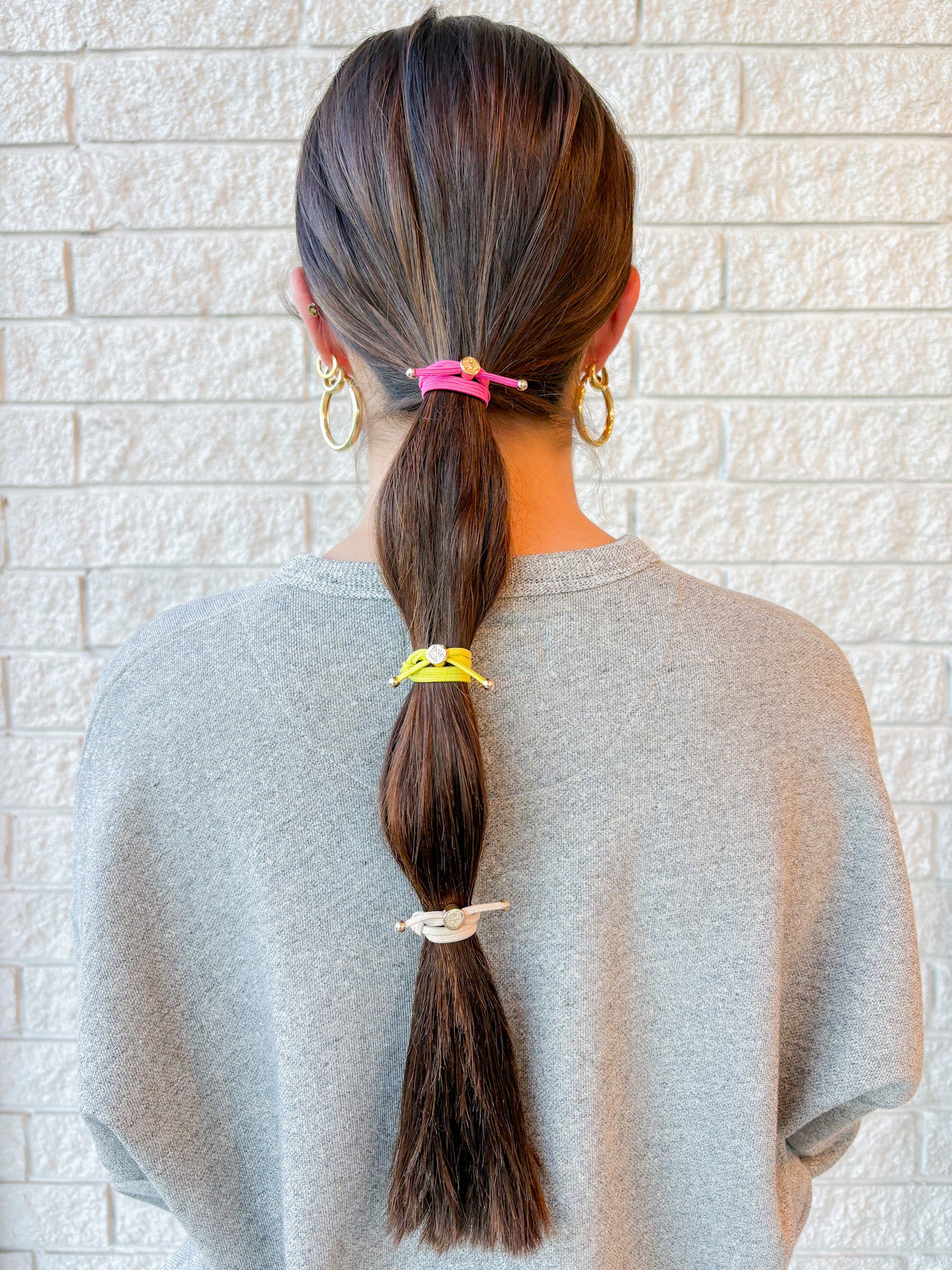 Skinny Hair Tie Set - Red