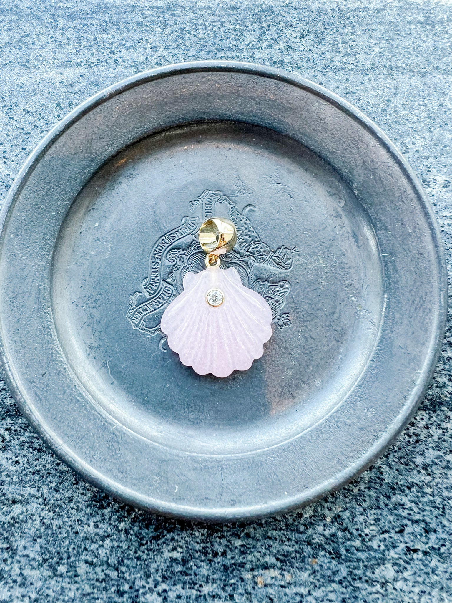 Coquille Pink Jade Bail Charm