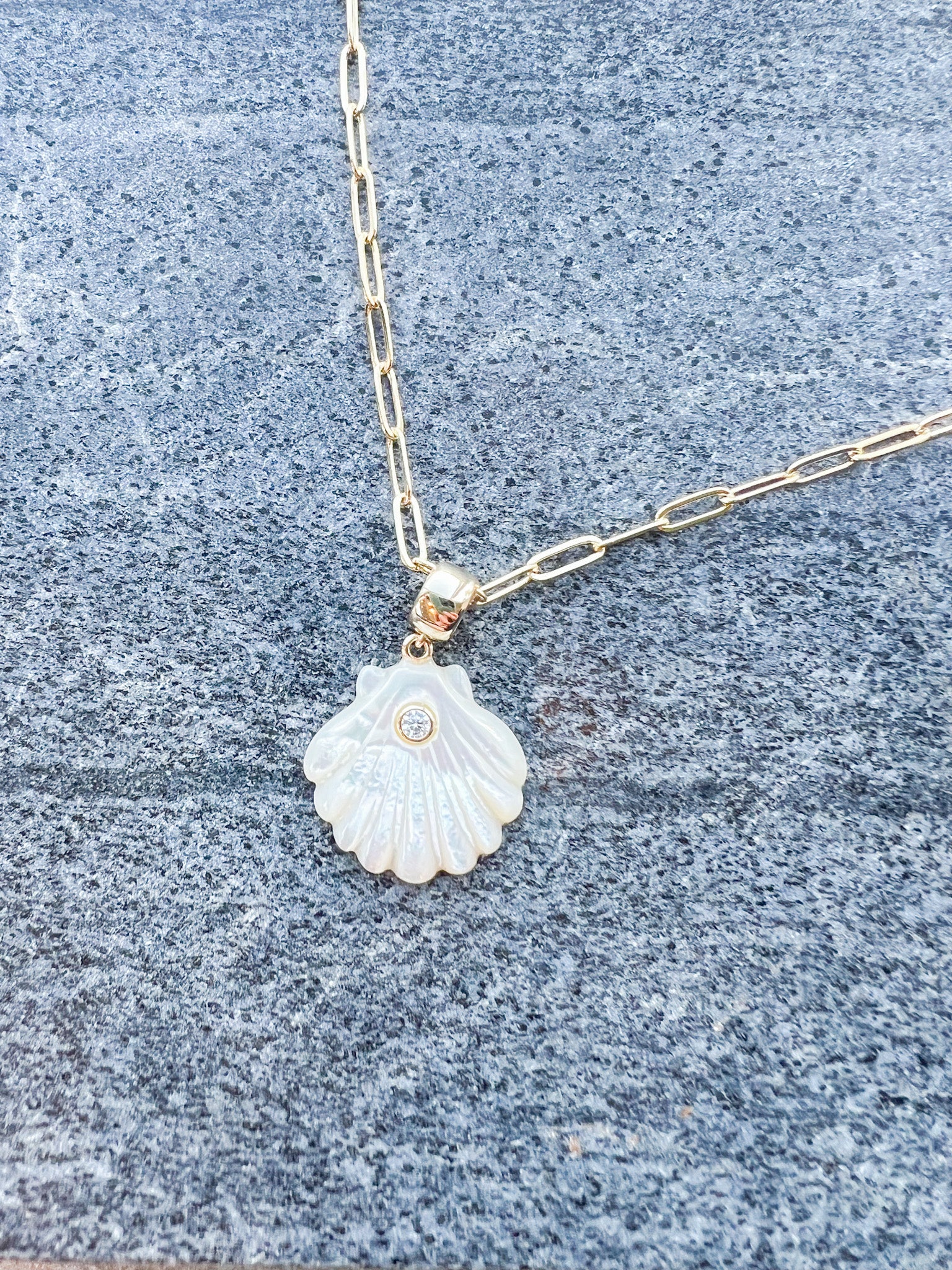 Coquille Mother Of Pearl Bail Charm
