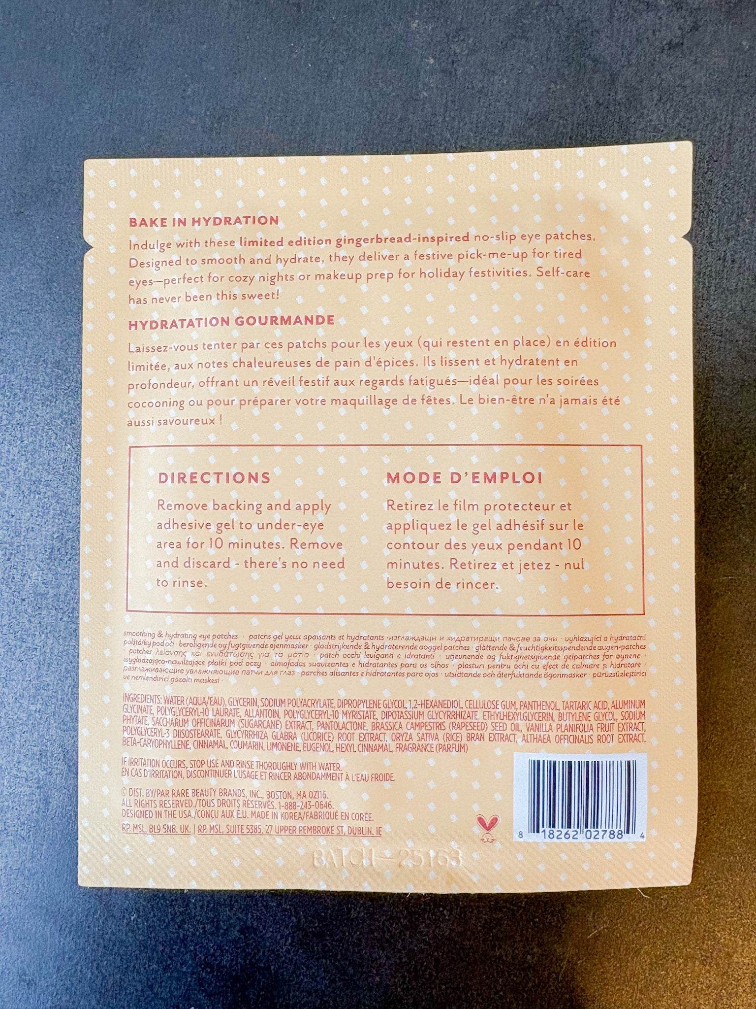 Under Eye Gingerbread Smoothing & Hydrating Eye Mask