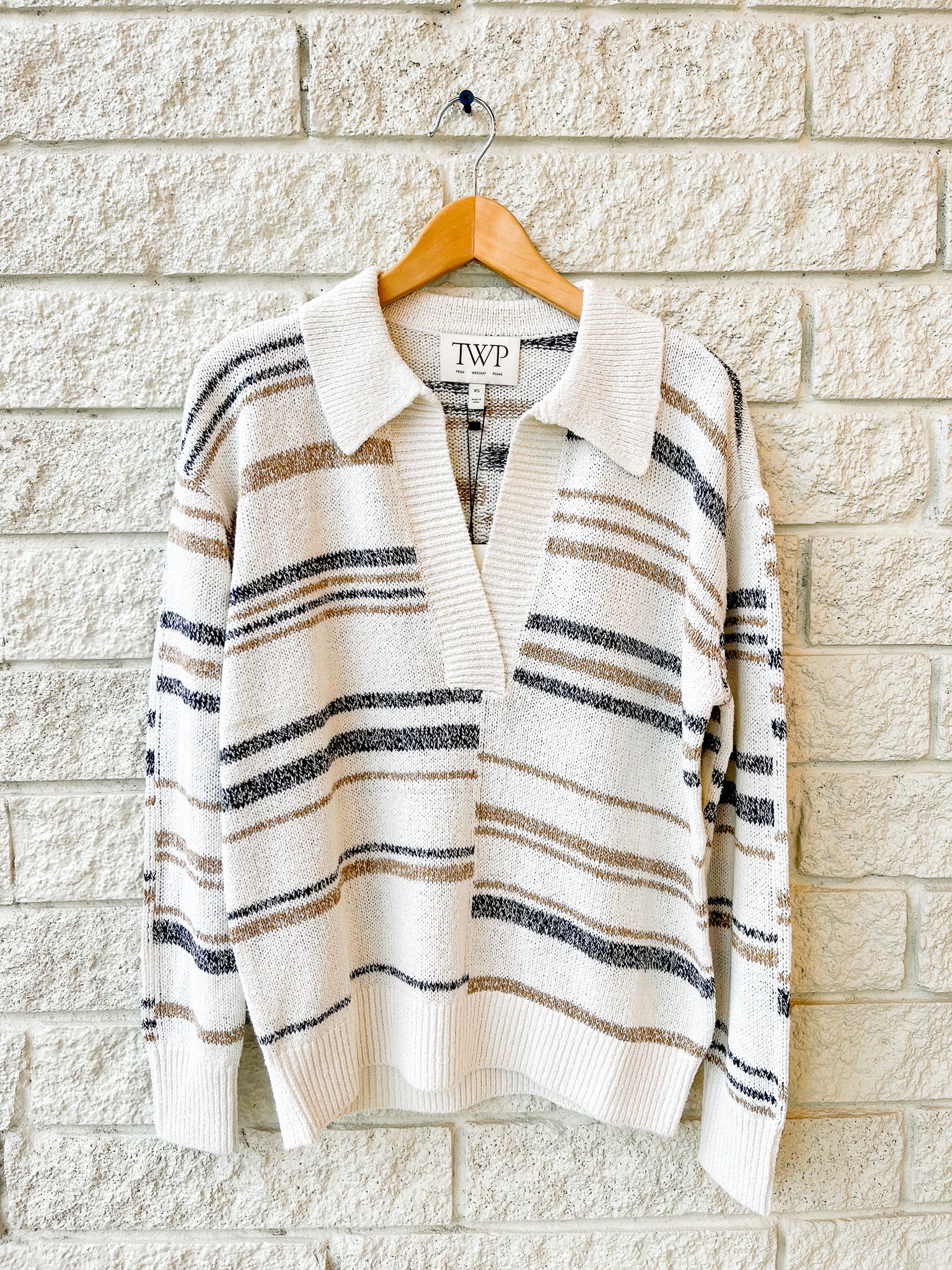 V Neck Long Sleeve Polo