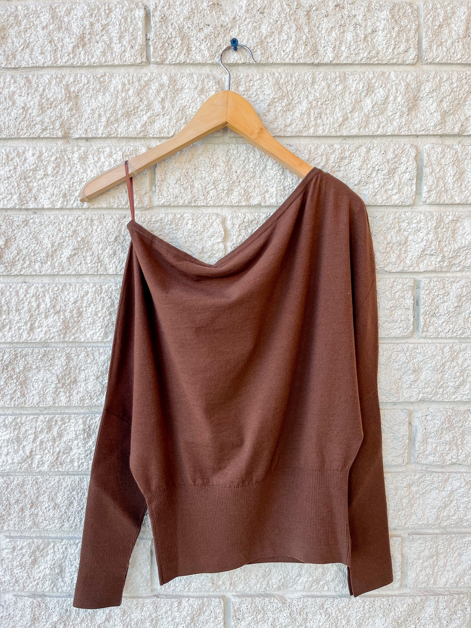 Lavina Draped Off Shoulder Sweater