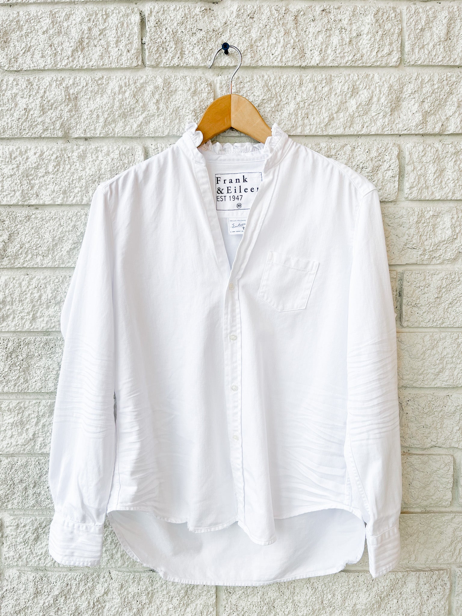 Eileen Ruffle Collar Button Up Shirt