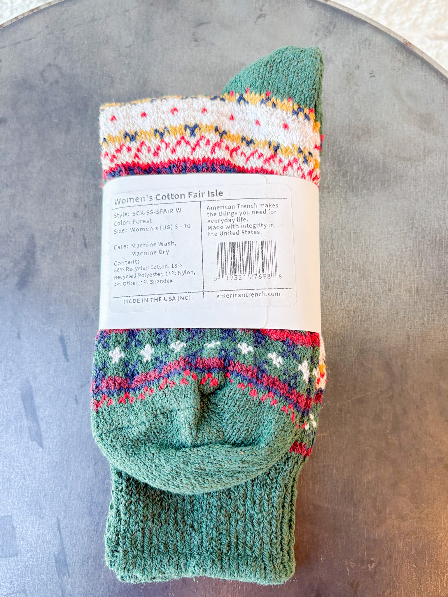 Women's Cotton Fair Isle Sock