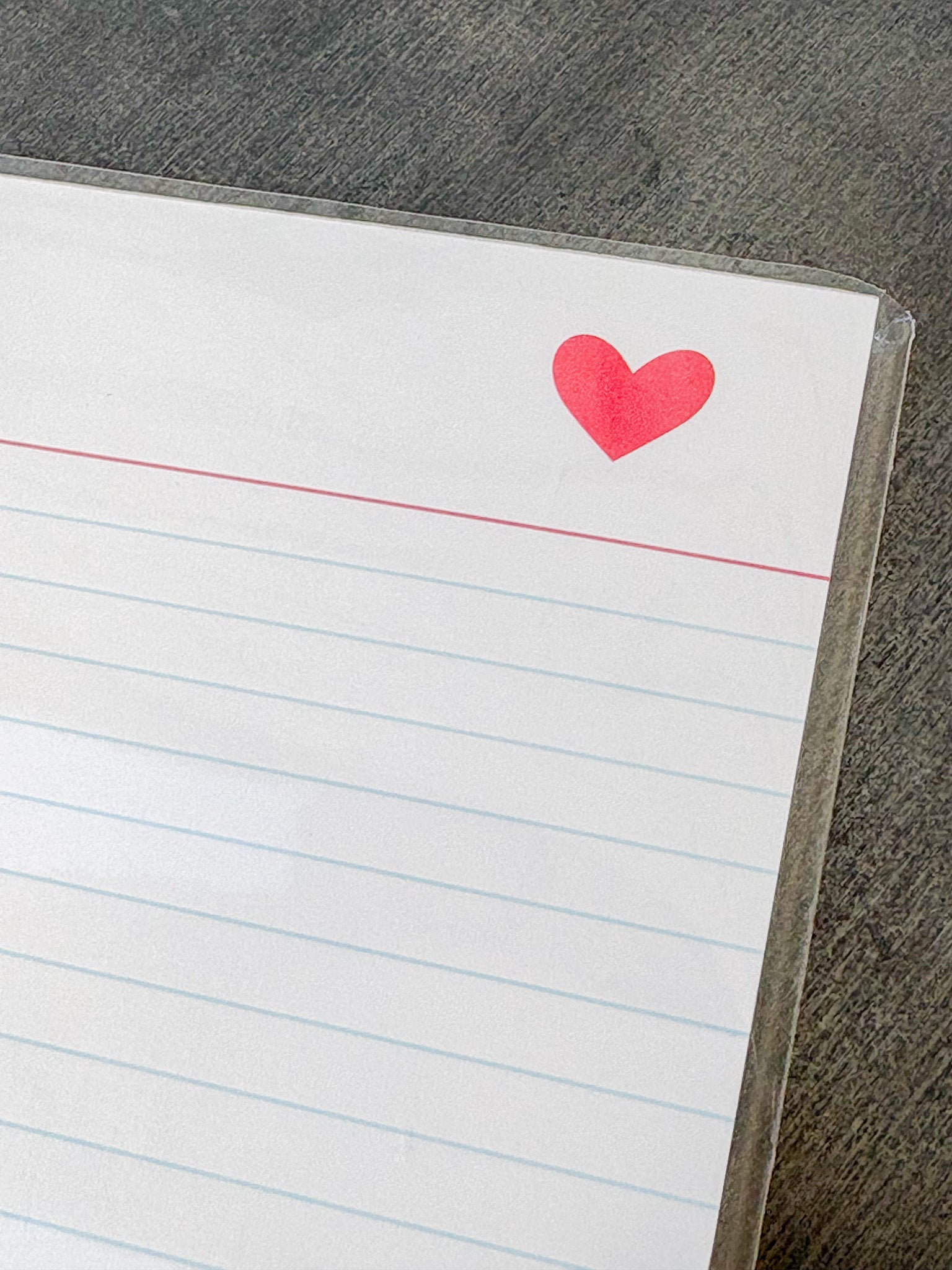 Heart notepad