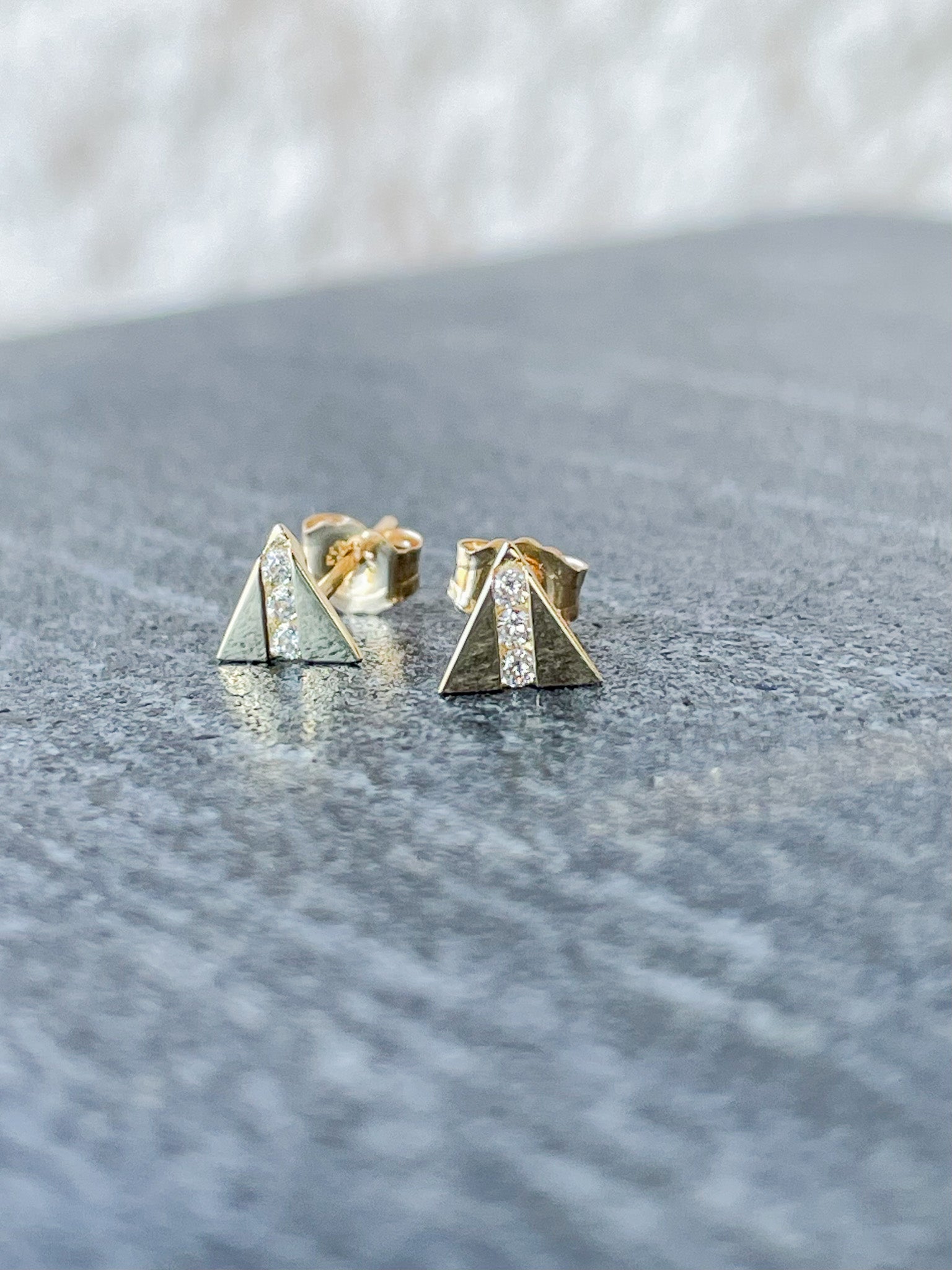 Triangle Crystal Studs