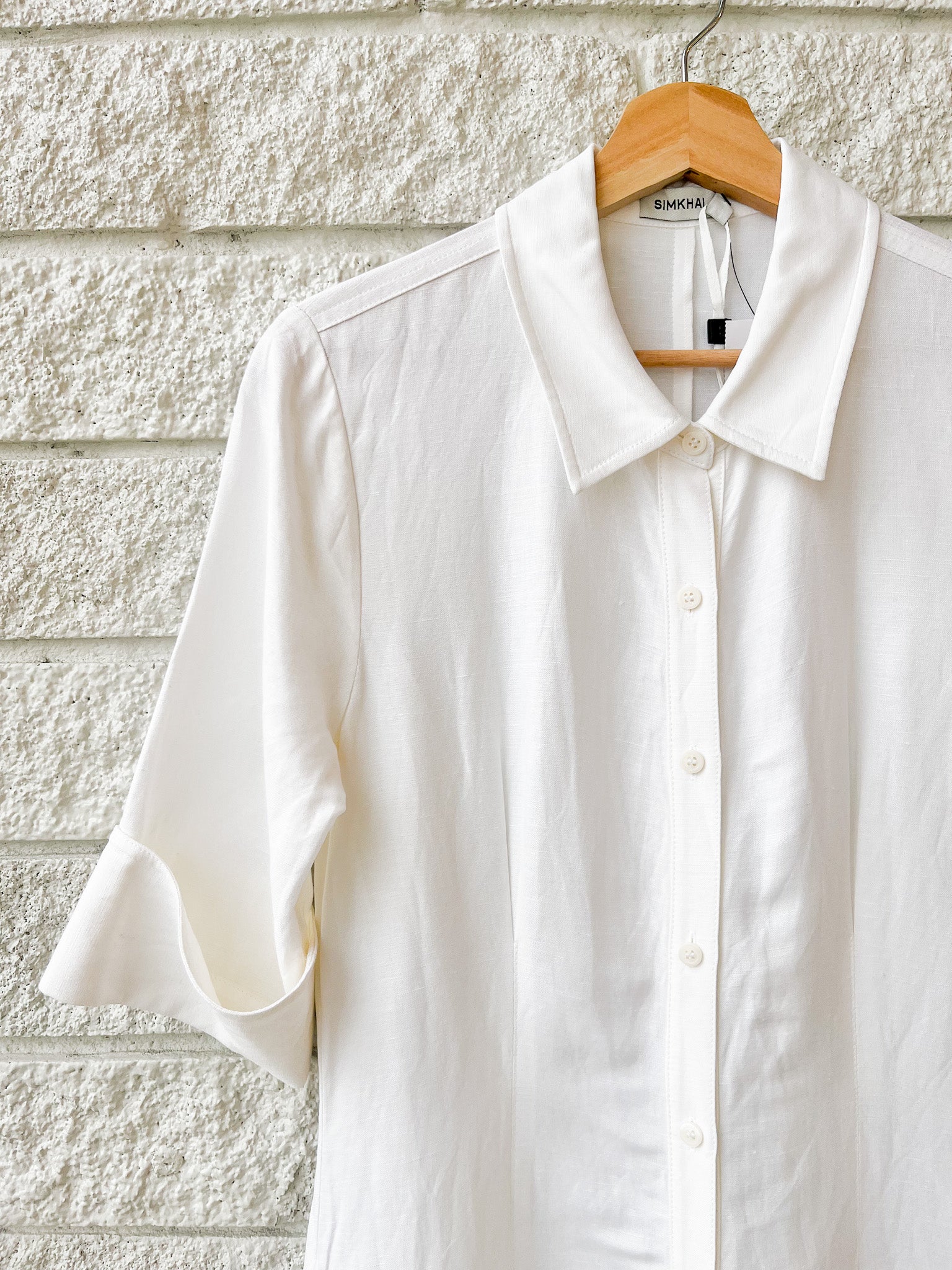 Claudine Short Sleeve Shirt Midi Dress