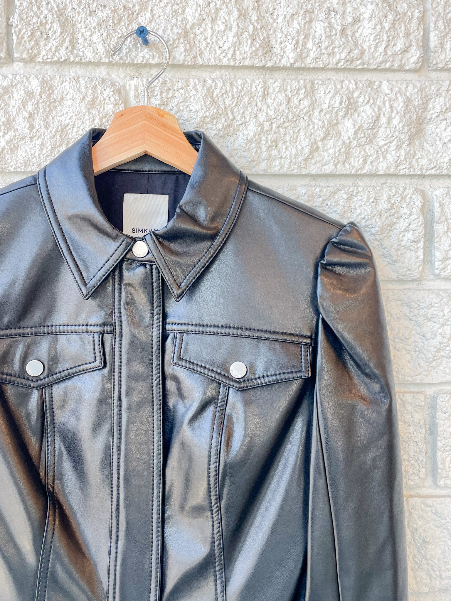 Wyatt Vegan Leather Zip Up Jacket