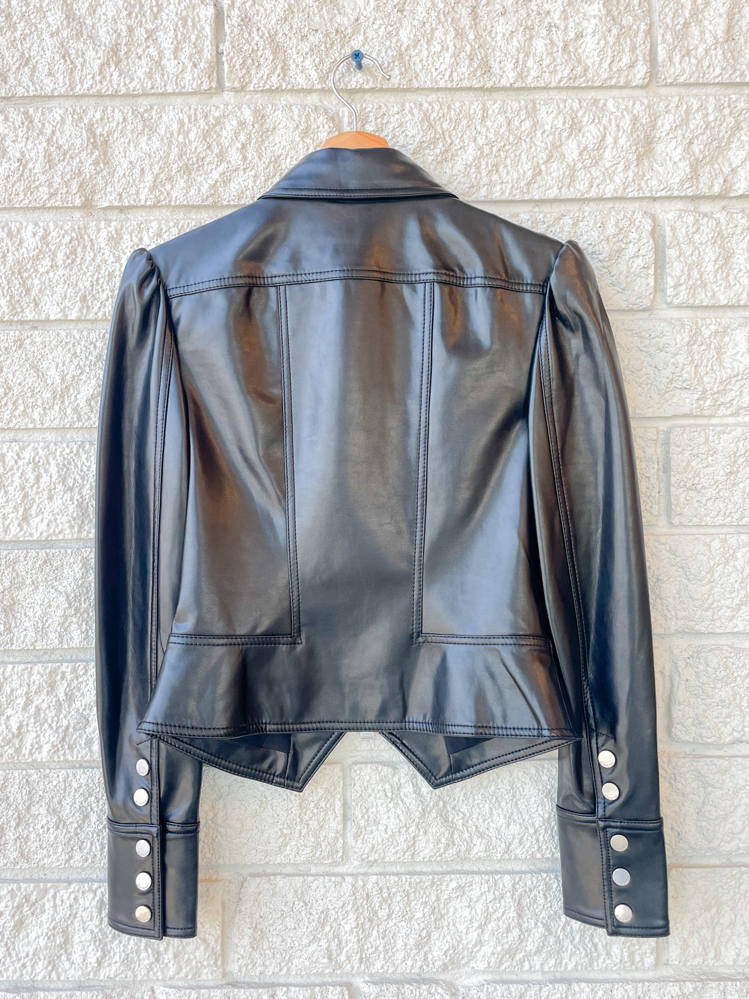 Wyatt Vegan Leather Zip Up Jacket