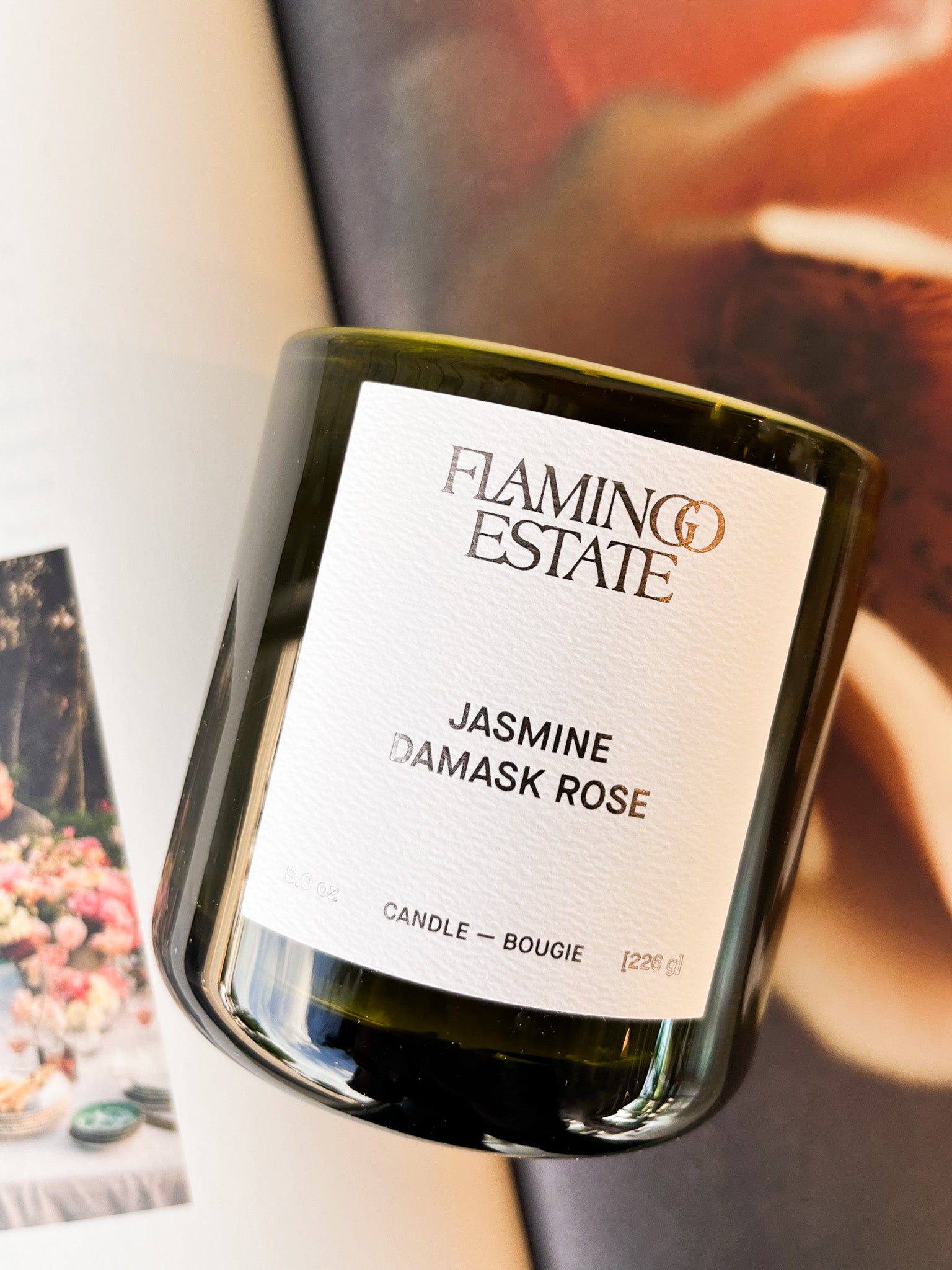 Jasmine Damask Rose Candle 8 Oz