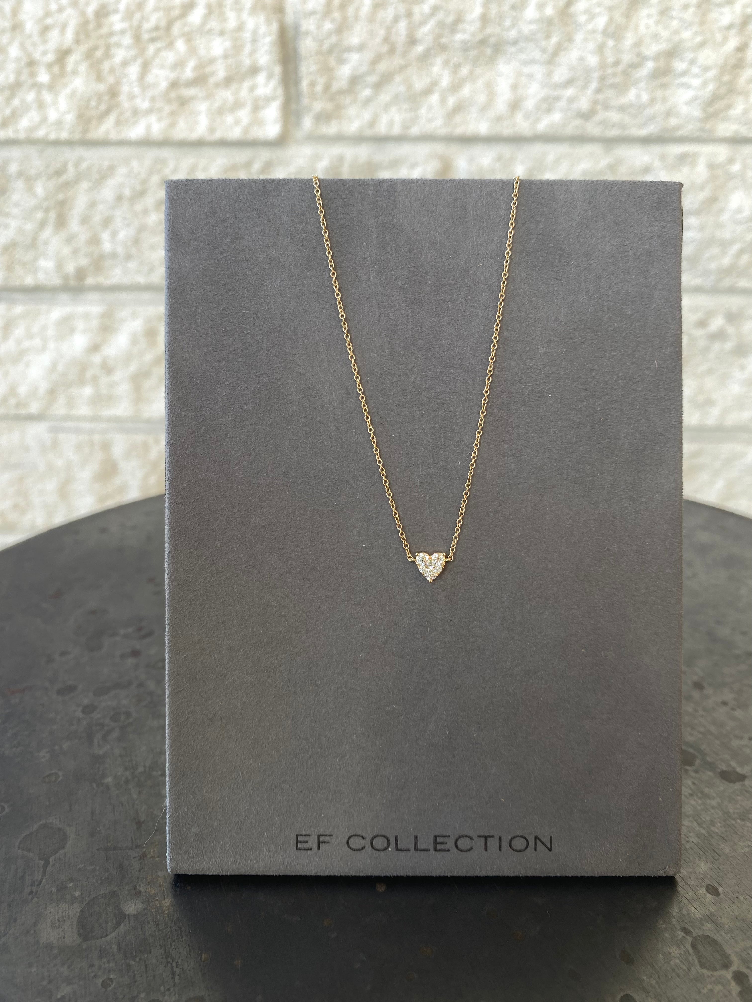 Ef Collection 14kt white gold mini diamond bar necklace - Silver