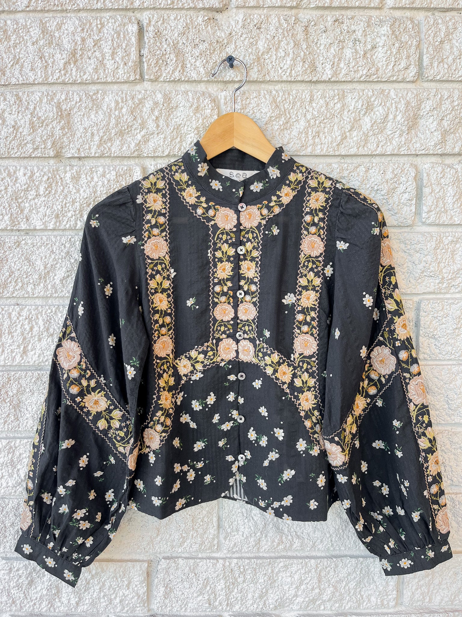 Elizabeth Print Long Sleeve Top