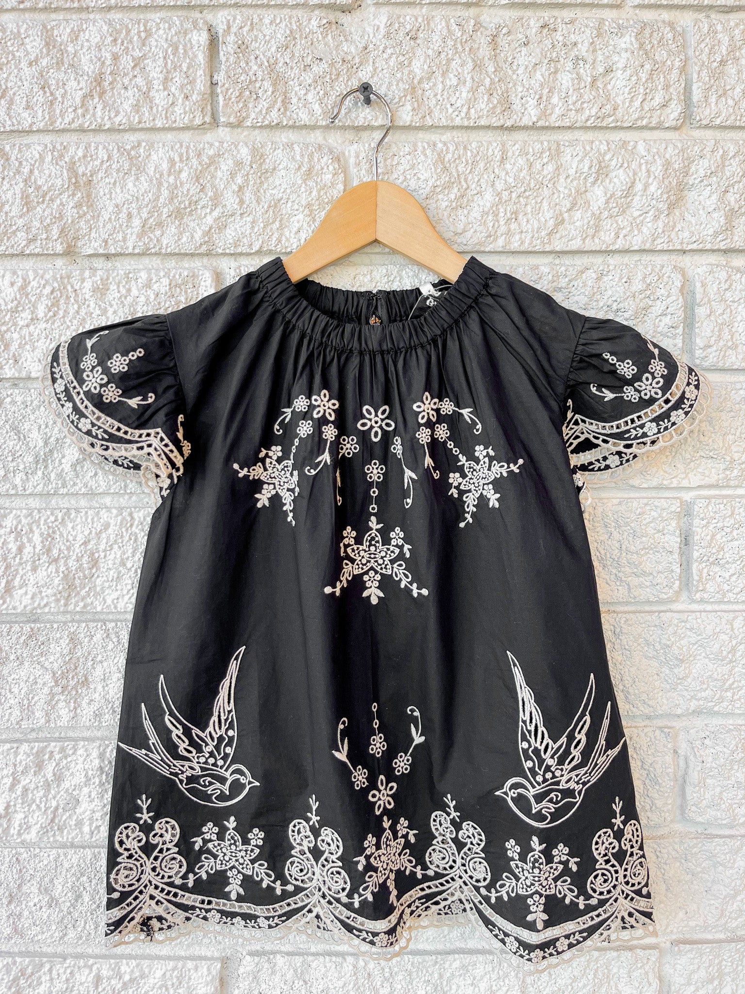 Kingsley Embroidery Flutter Sleeve Top