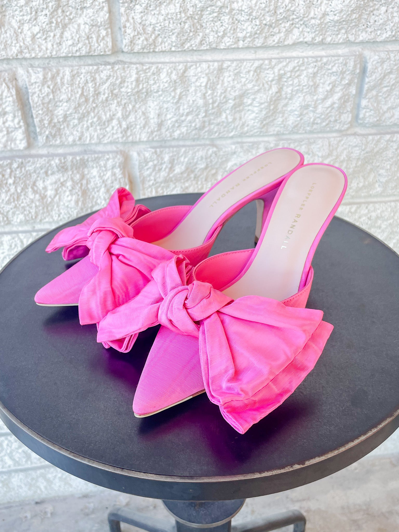 Margot Rose Moiré Bow Mule