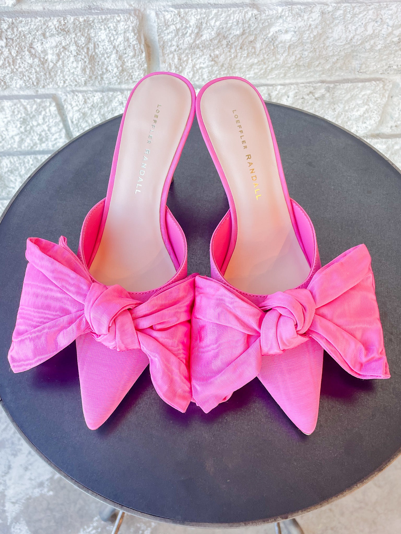 Margot Rose Moiré Bow Mule