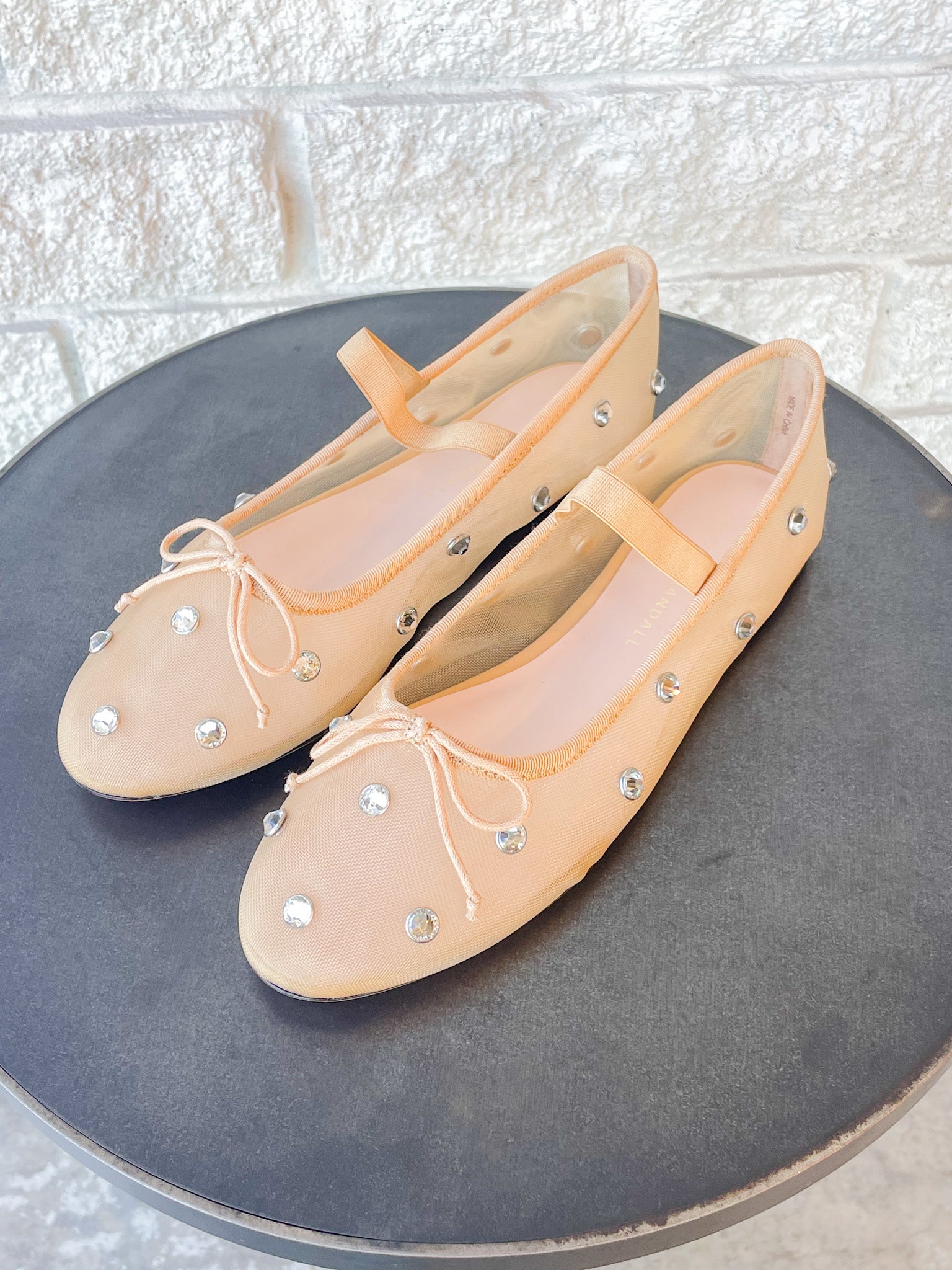 Leonie Caramel/Crystal Ballet Flat