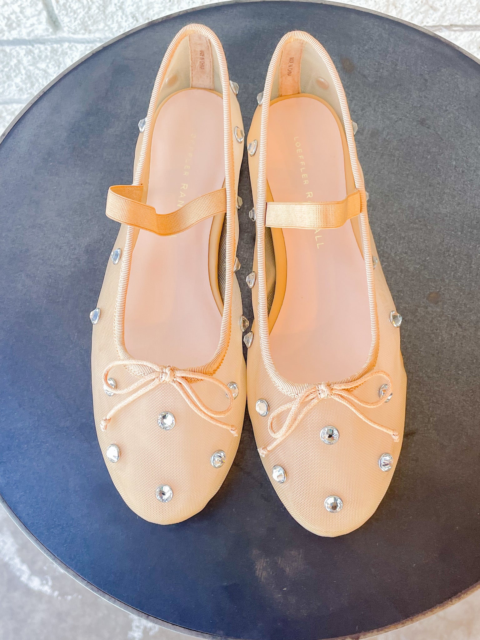 Leonie Caramel/Crystal Ballet Flat