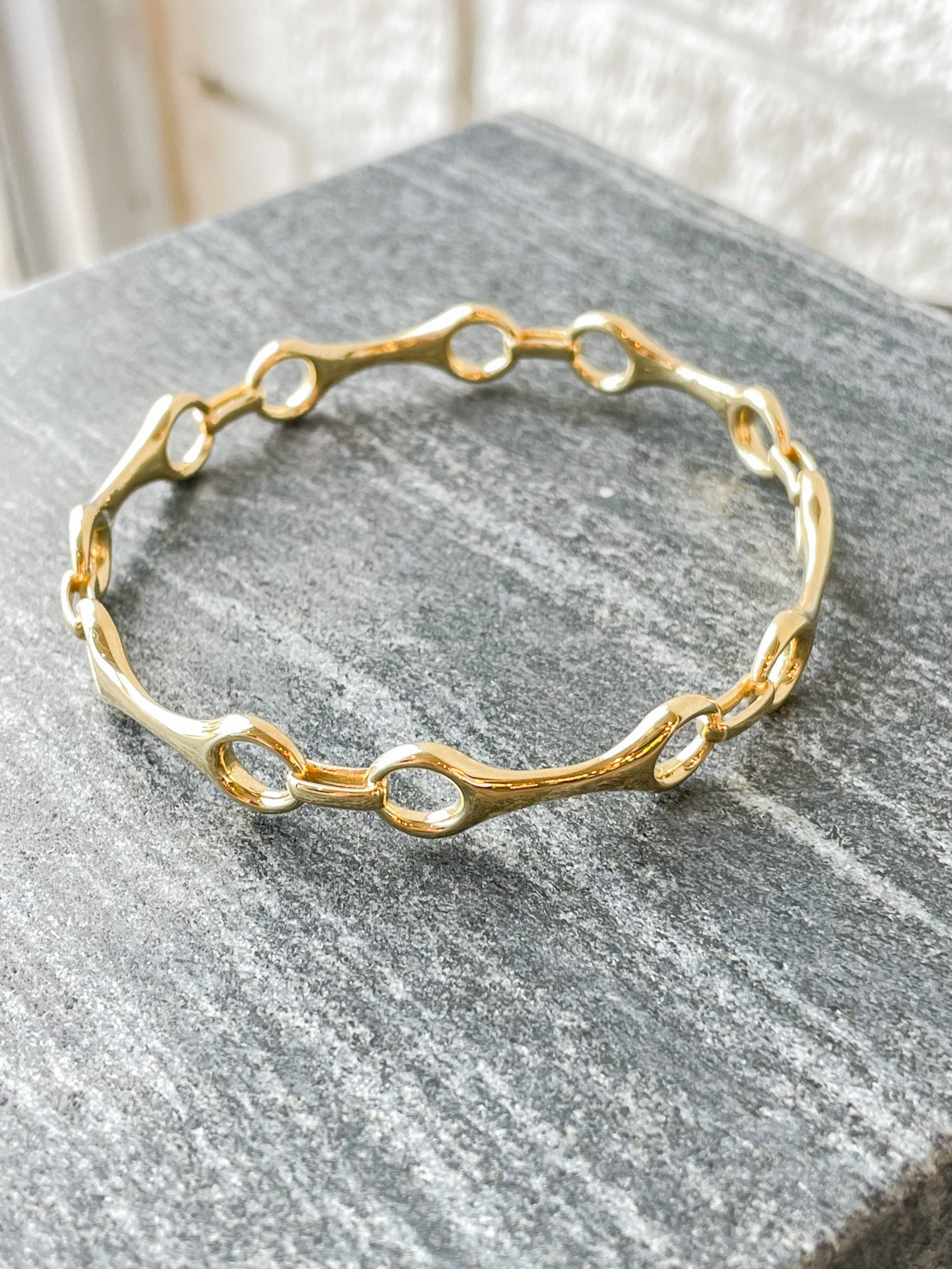 6 Linked Double Beam Bangle