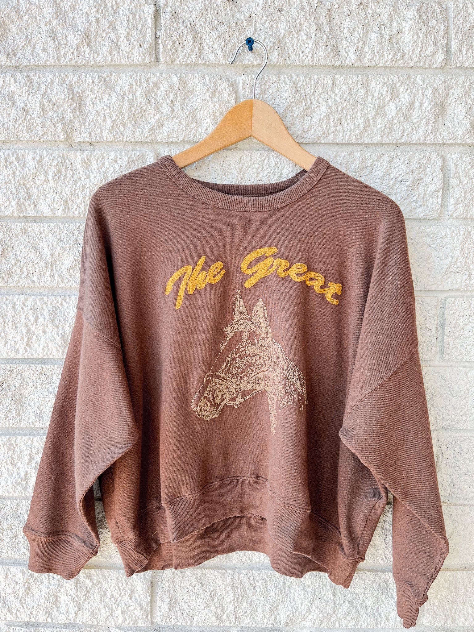 The Teammate Sweatshirt W/ Horse Embroidery