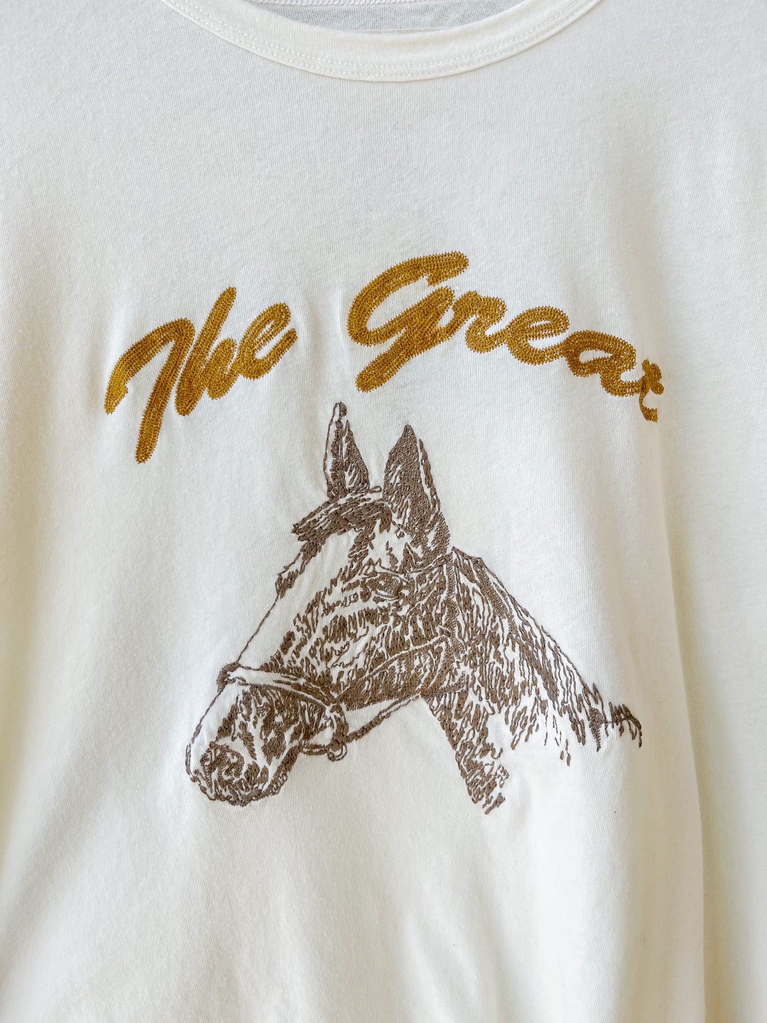 The Boxy Crew W/ Horse Embroidery