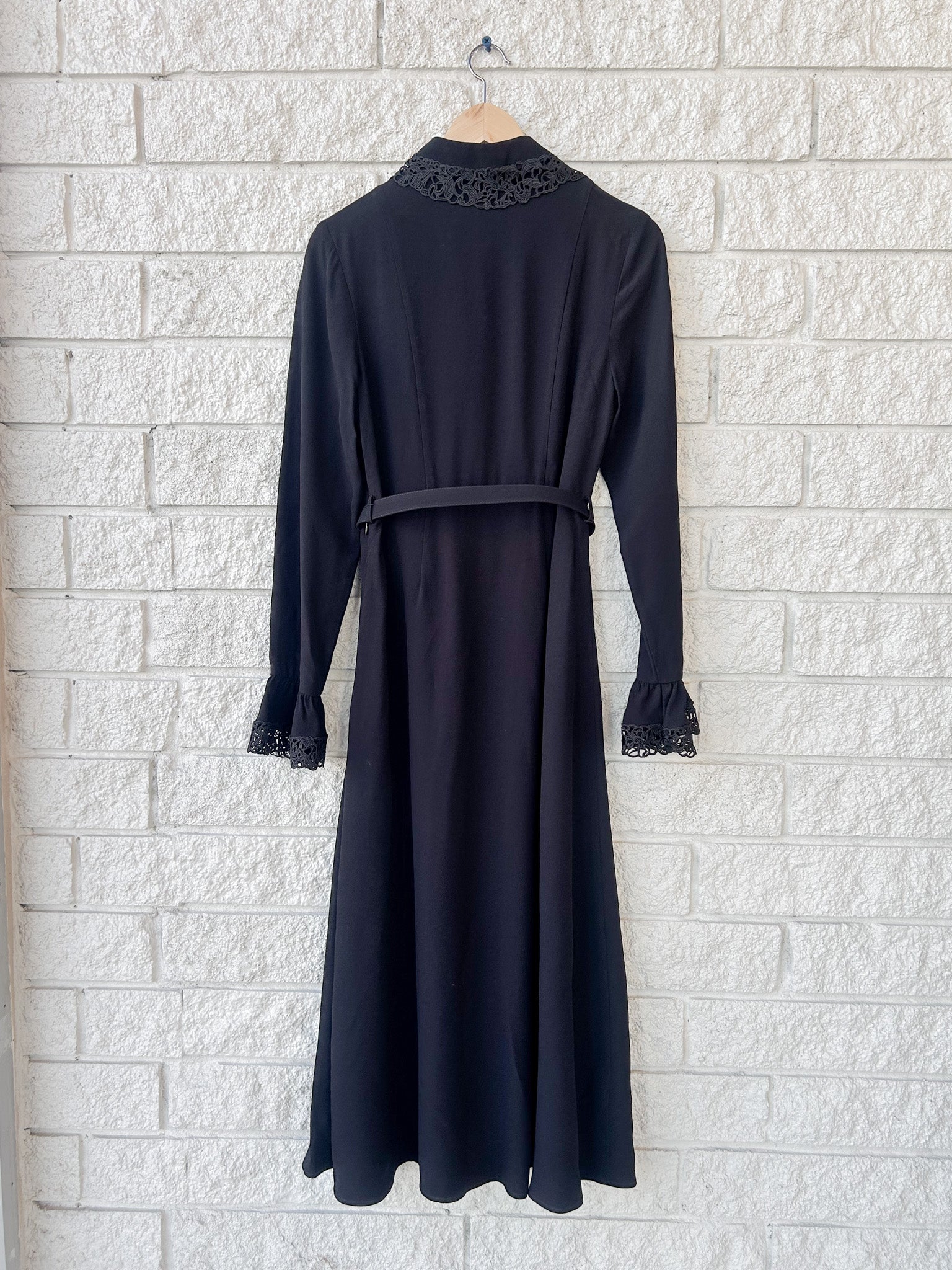 Lace Trim Midi Dress