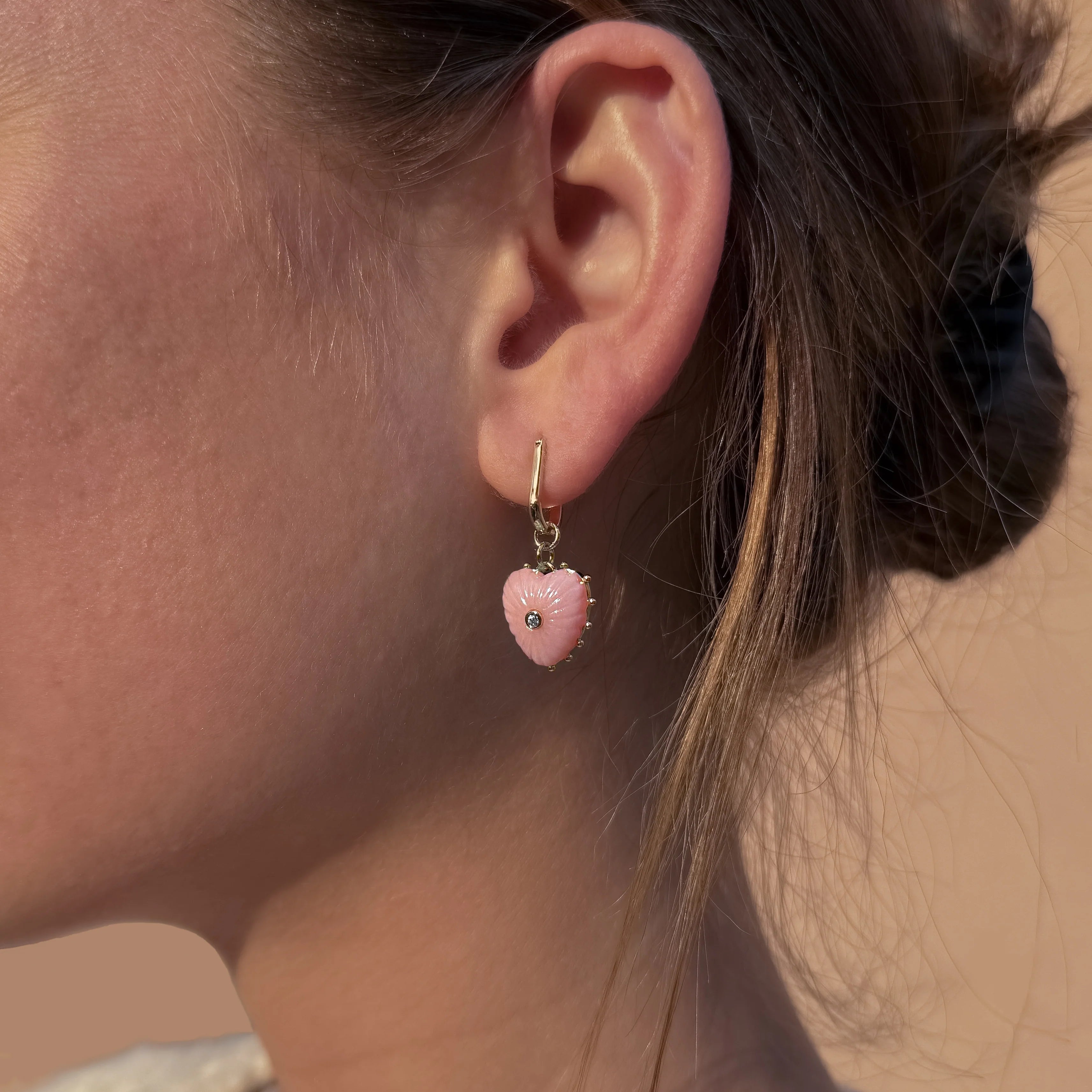 Isabel Pink Opal Earrings