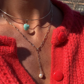 Lea Pearl Lariat Necklace