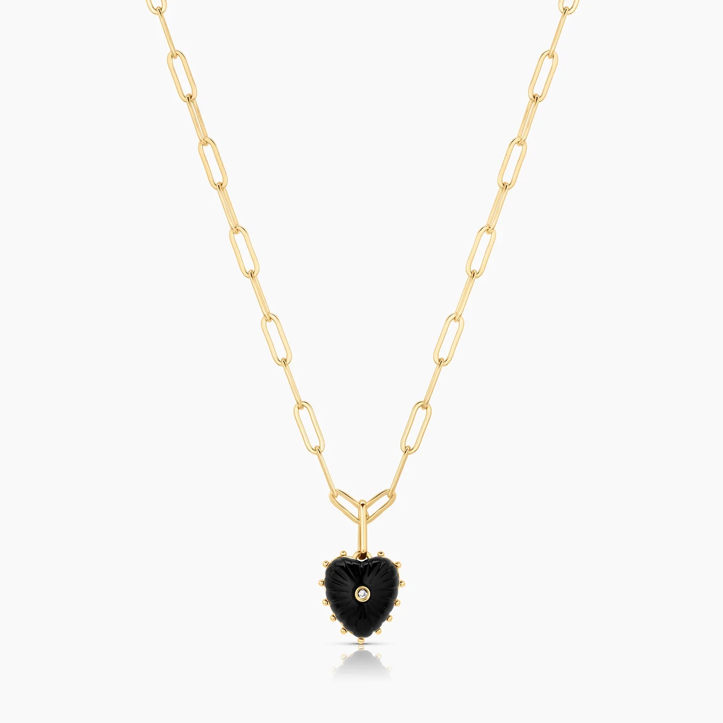 Isabel Onyx Heart Necklace