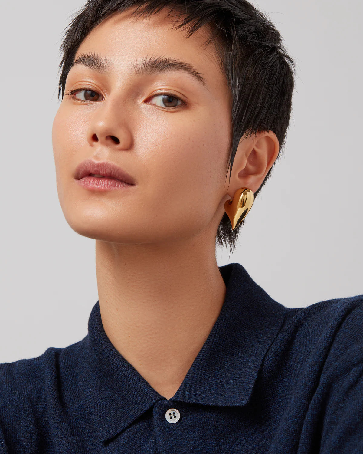 Art heart Puff Earrings