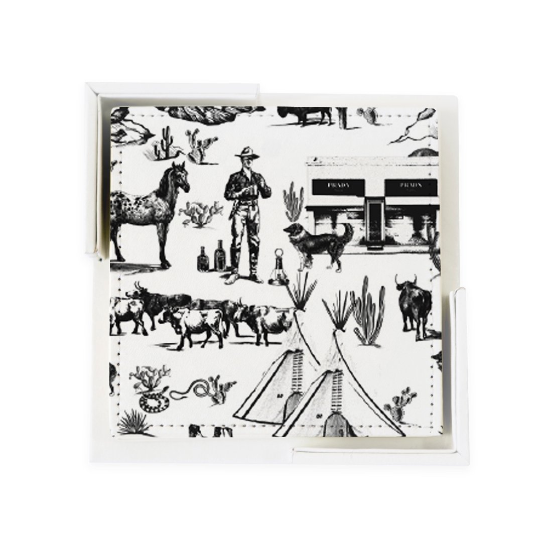 Marfa Toile Coaster Set