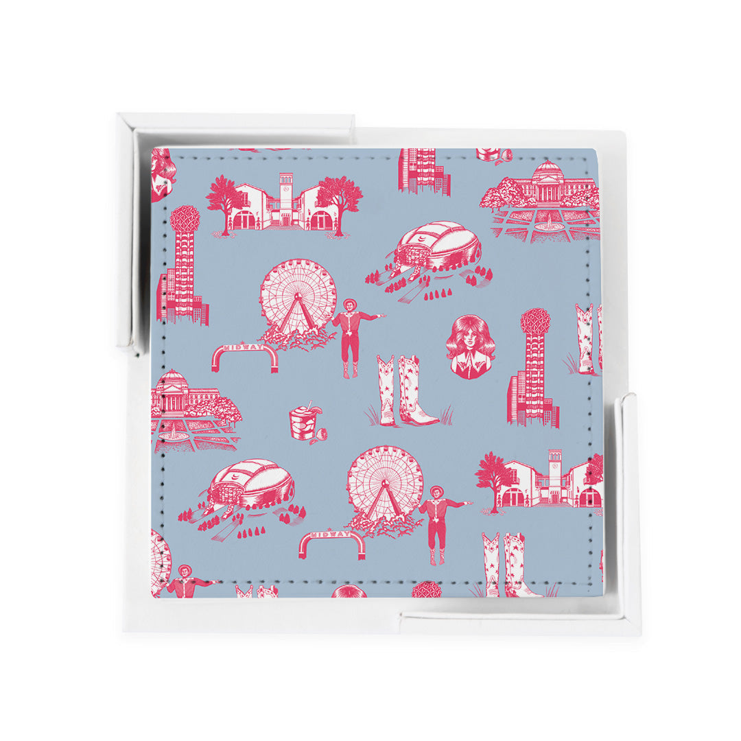 Dallas Toile Coaster Set