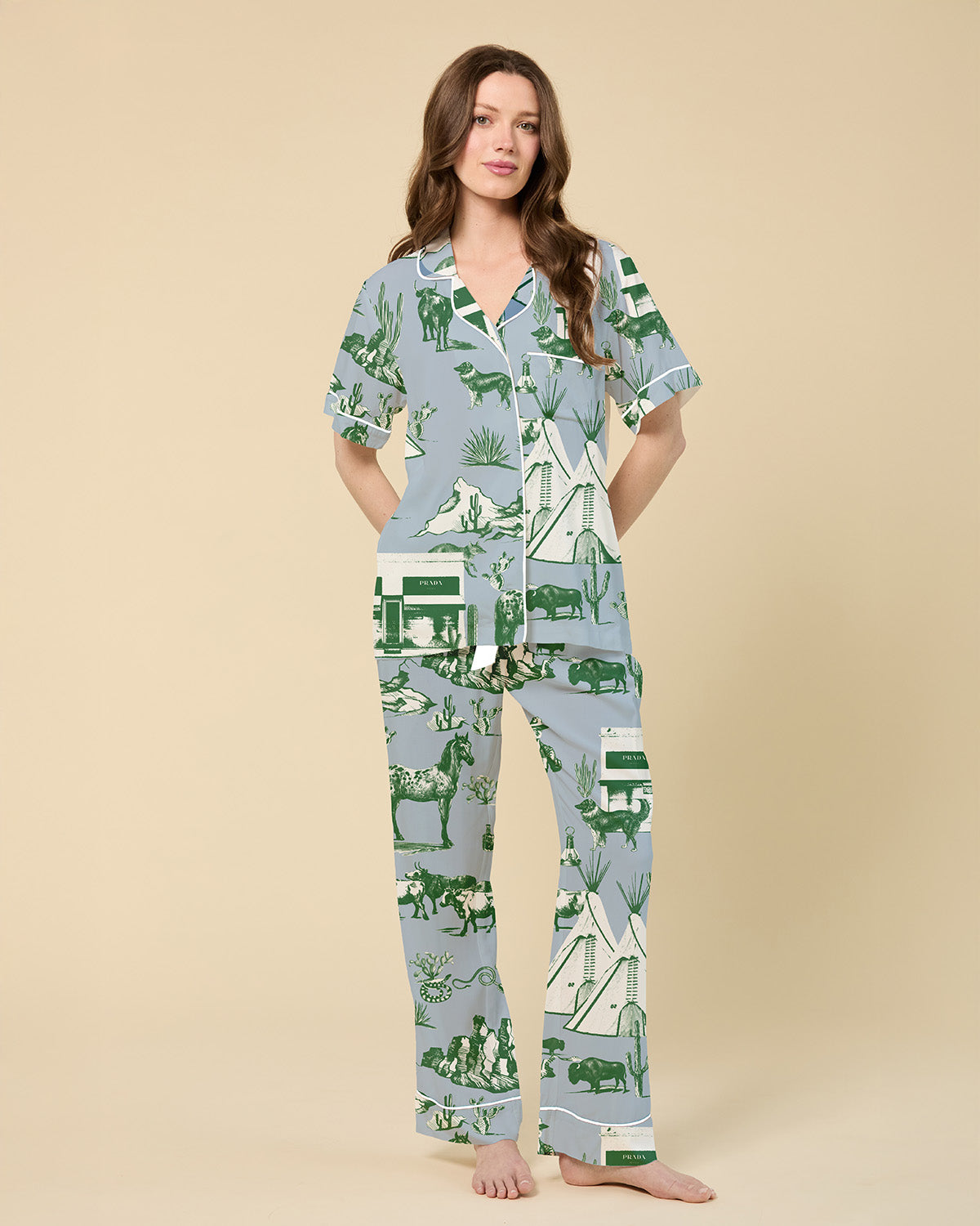 Marfa Toile Pajama Pants Set