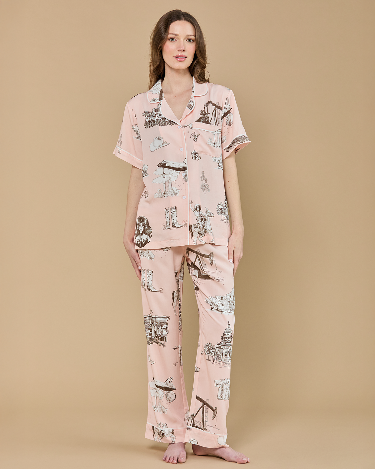 Texas Toile Pajama Pants Set